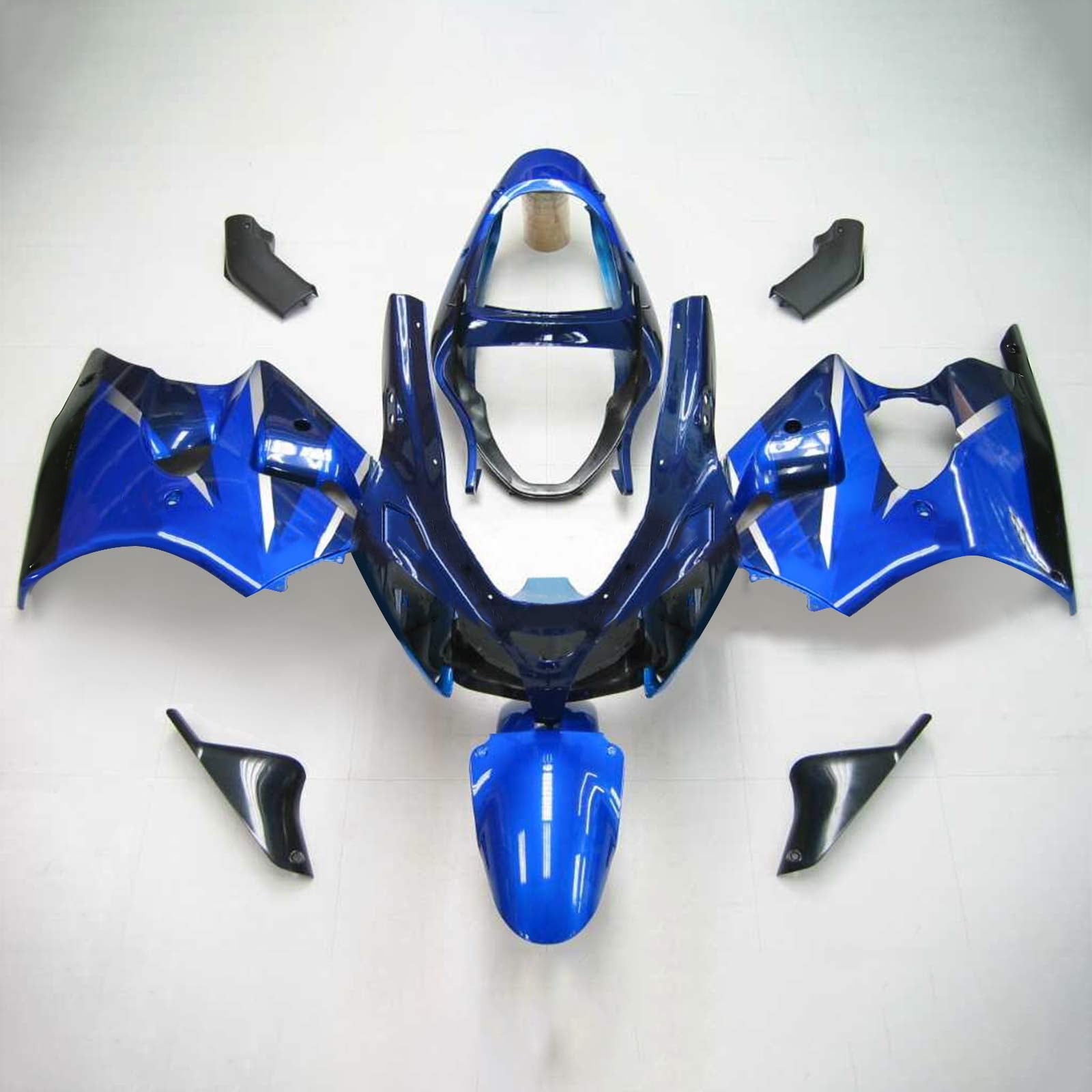 Amotopart Kawasaki 2000-2002 Zx6R 636/ZZR600 2005-2008 Zestaw owiewek niebieski