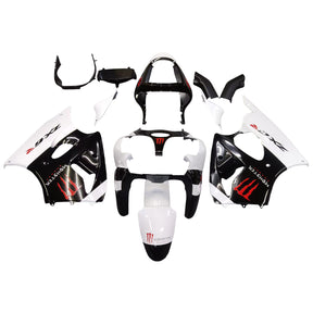 Amotopart Kawasaki 2000-2002 Zx6R 636/ZZR600 2005-2008 Fairing White Black Kit