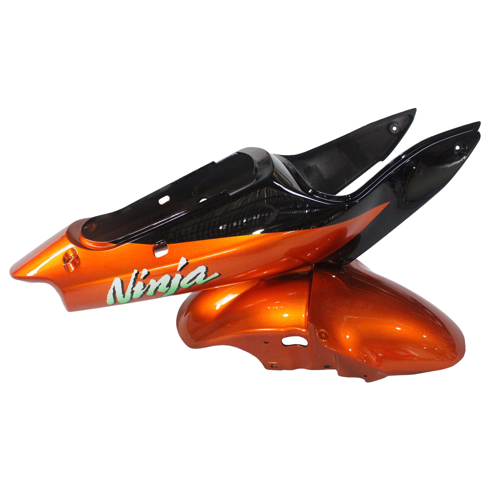 Amotopart Kawasaki 2000-2002 Zx6R 636/ZZR600 2005-2008 Fairing Orange Black Kit