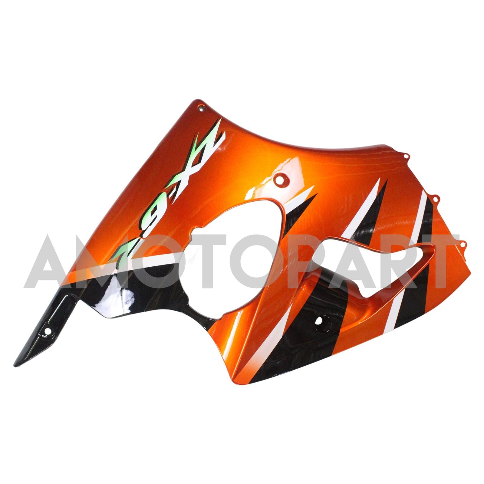 Amotopart Kawasaki 2000-2002 Zx6R 636/ZZR600 2005-2008 Carenado Naranja Negro Kit