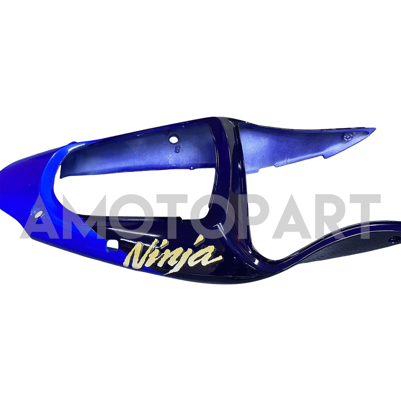 Amotopart ZX6R 636 2000-2002 ZZR600 2005-2008 Kawasaki Blue with Yellow Logo Fairing Kit
