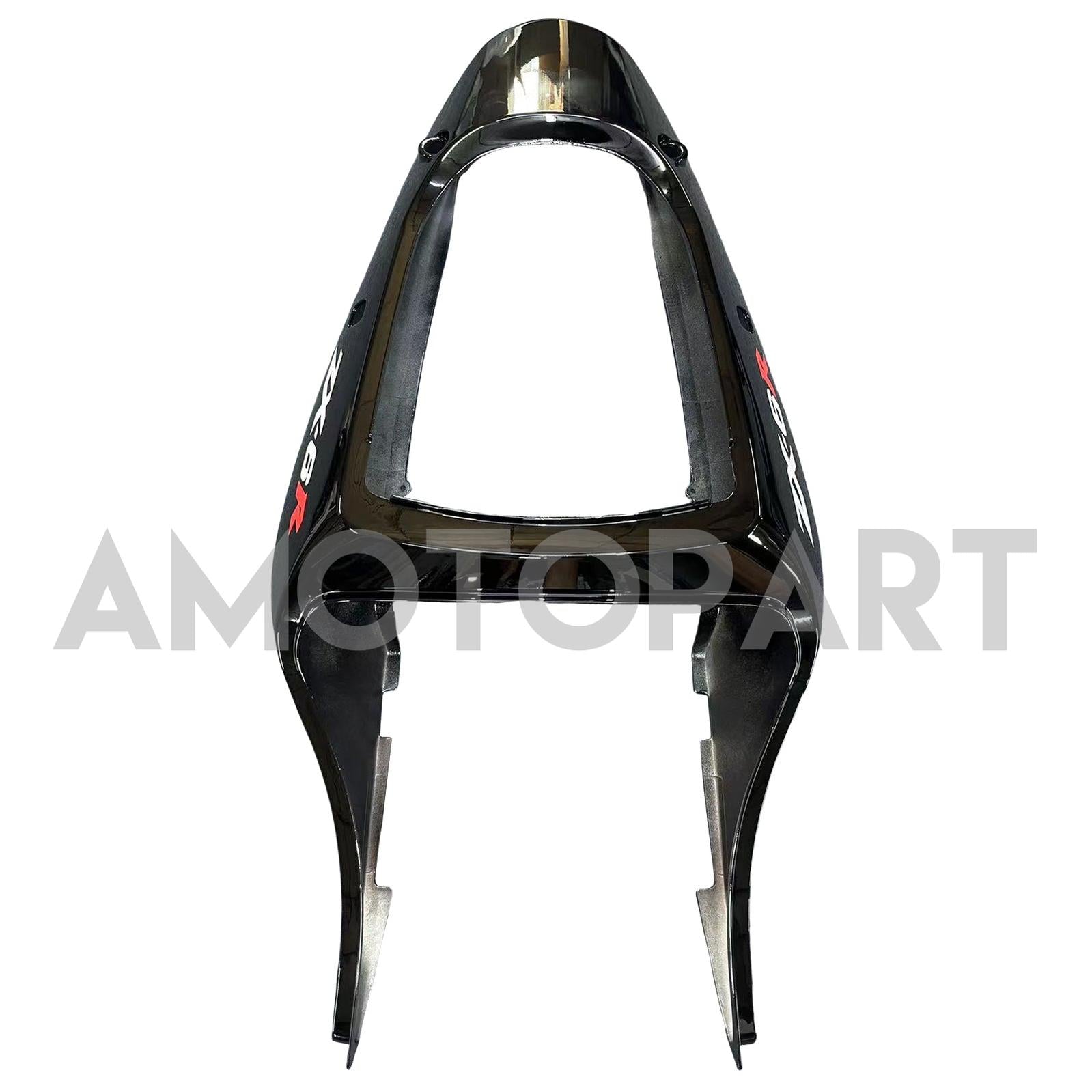 Amotopart ZX6R 636 2000-2002 ZZR600 2005-2008 Kawasaki Black with Red Flame Fairing Kit