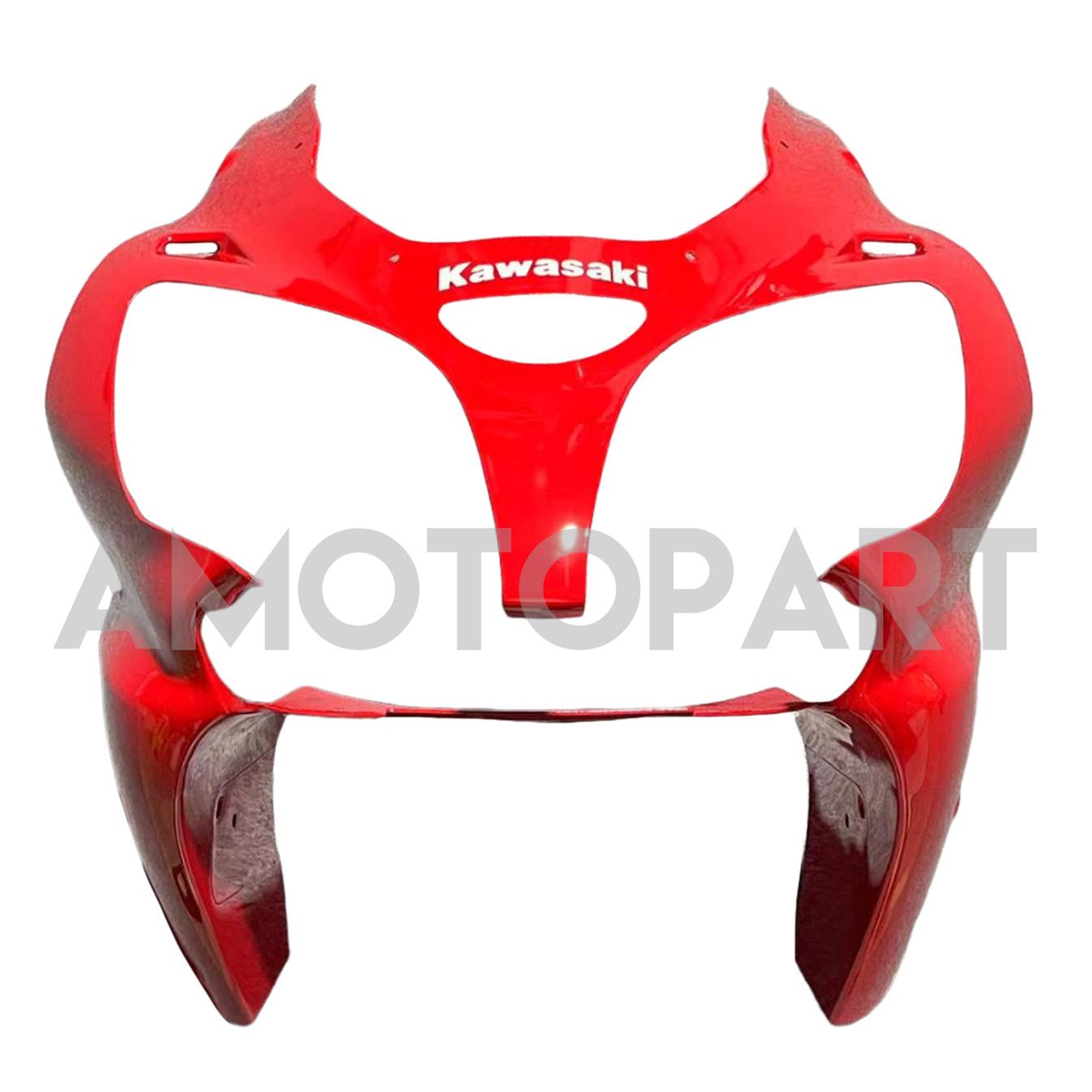 Amotopart ZX6R 636 2000-2002 ZZR600 2005-2008 Kawasaki Kit carena rosso e argento