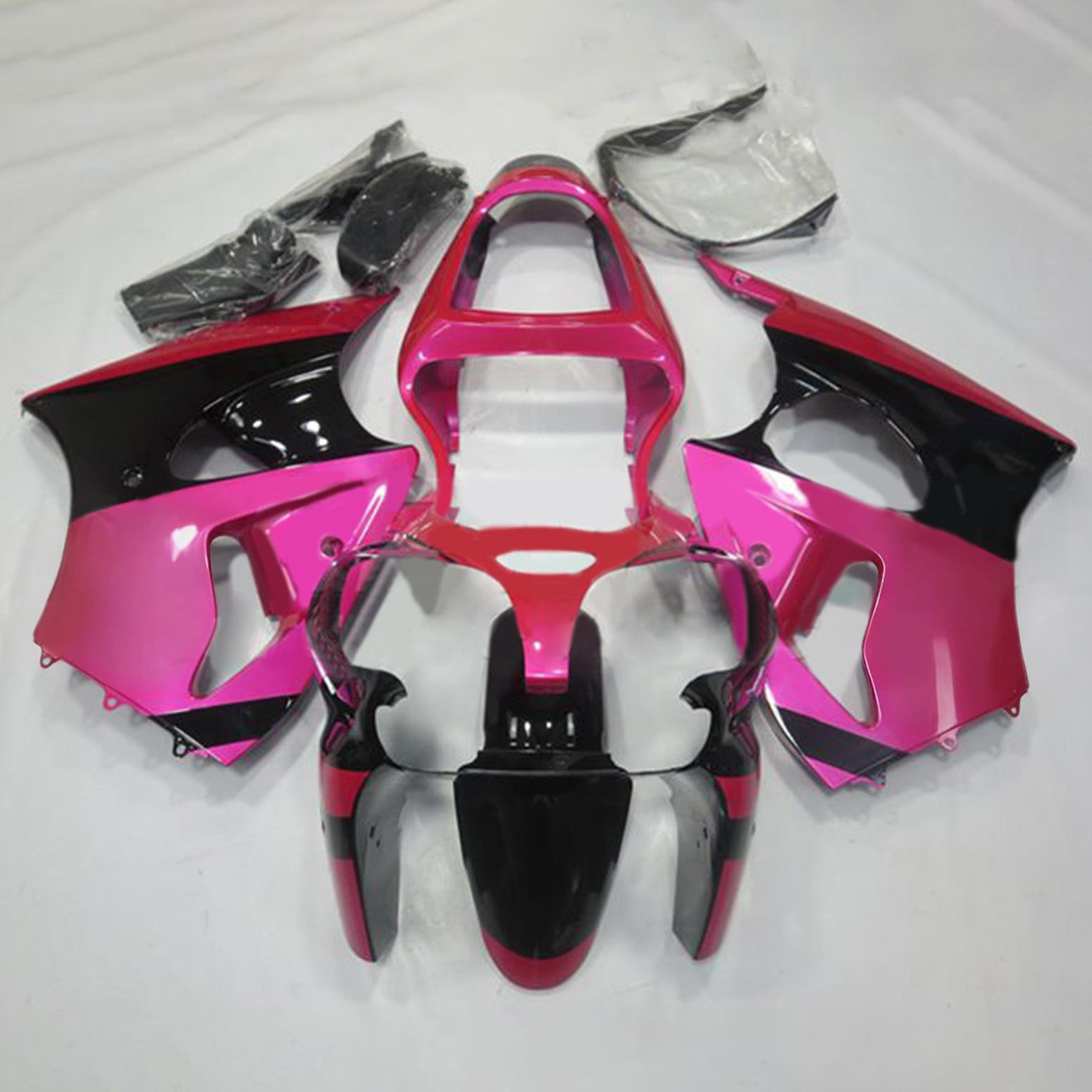 Amotopart ZX6R 636 2000-2002 ZZR600 2005-2008 Kawasaki Pink&Black Fairing Kit
