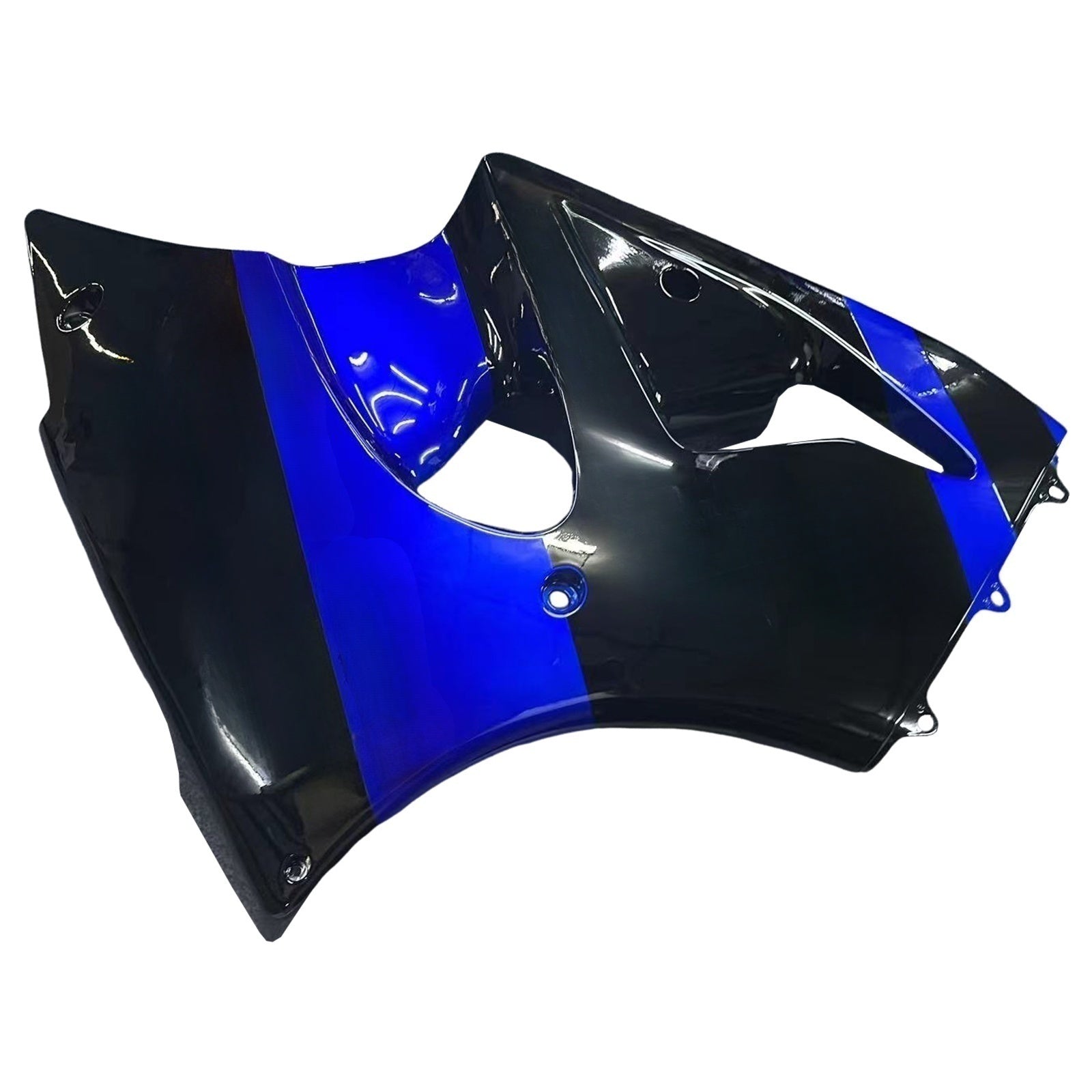 Amotopart 2000-2002 Kawasaki ZX6R 636 & 2005-2008 Kawasaki ZZR600 Glossy Black Blue Fairing Kit