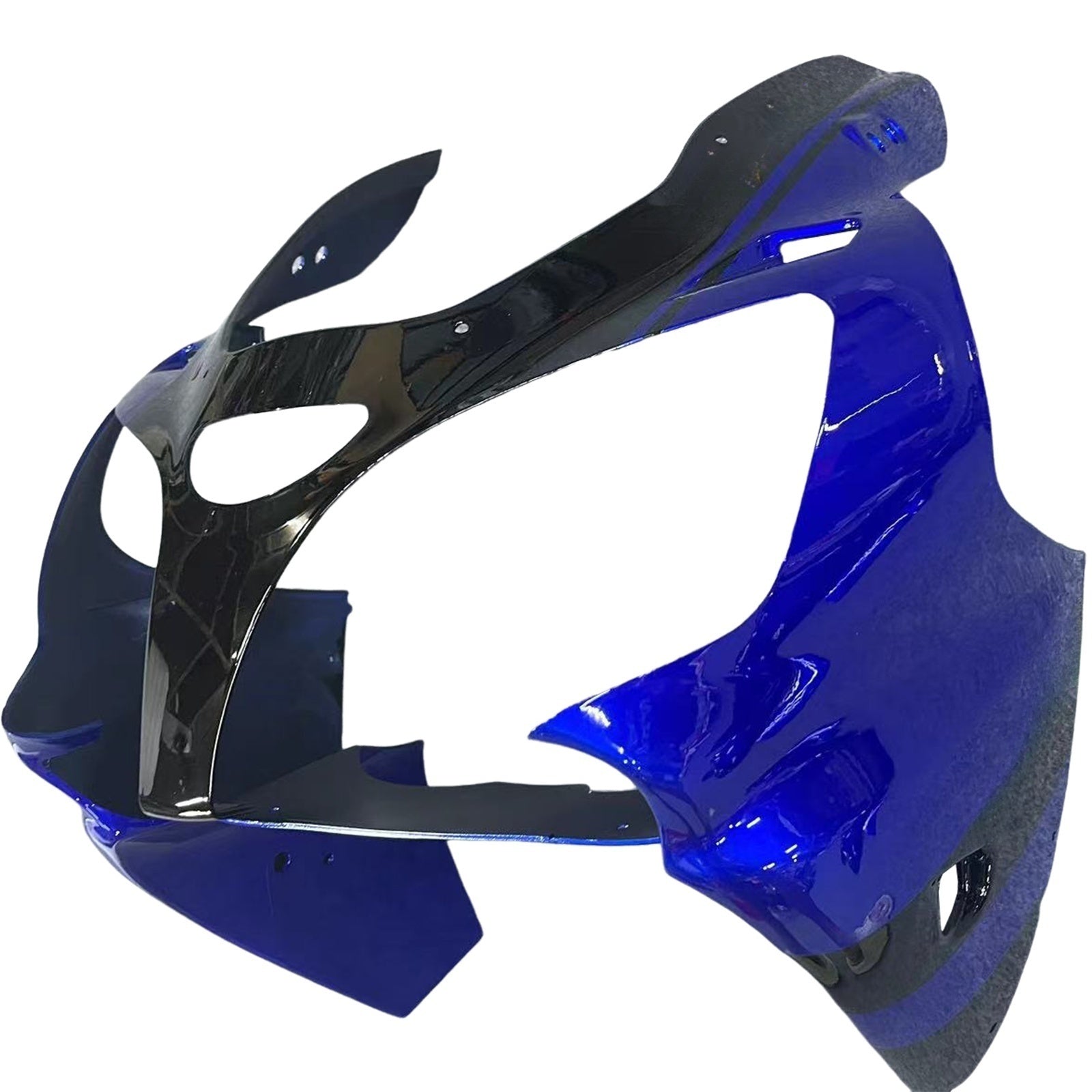 Amotopart 2000-2002 Kawasaki ZX6R 636 & 2005-2008 Kawasaki ZZR600 Glossy Black Blue Fairing Kit