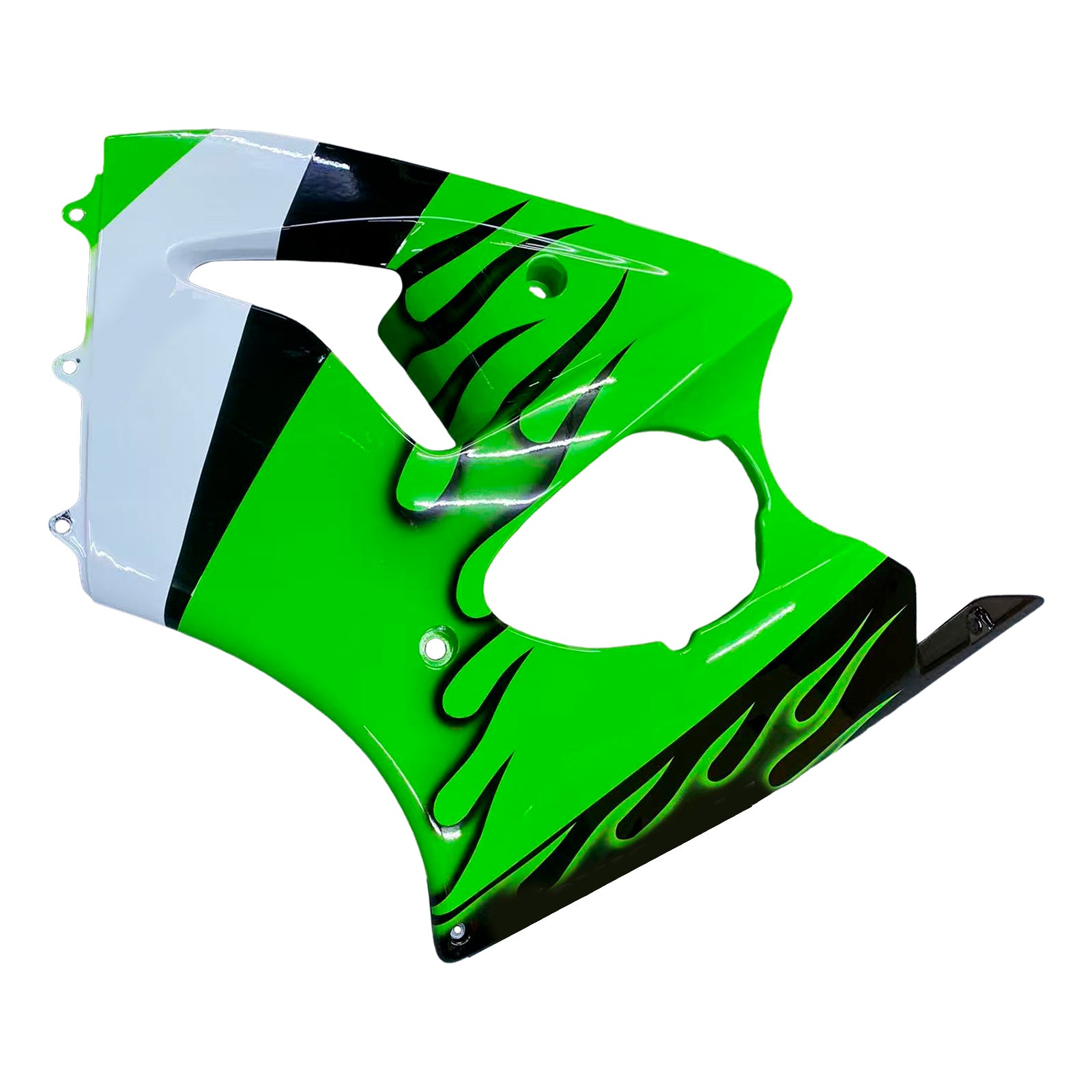 Amotopart 2000-2002 Kawasaki ZX6R 636 & 2005-2008 Kawasaki ZZR600 Black Light Green  Fairing Kit