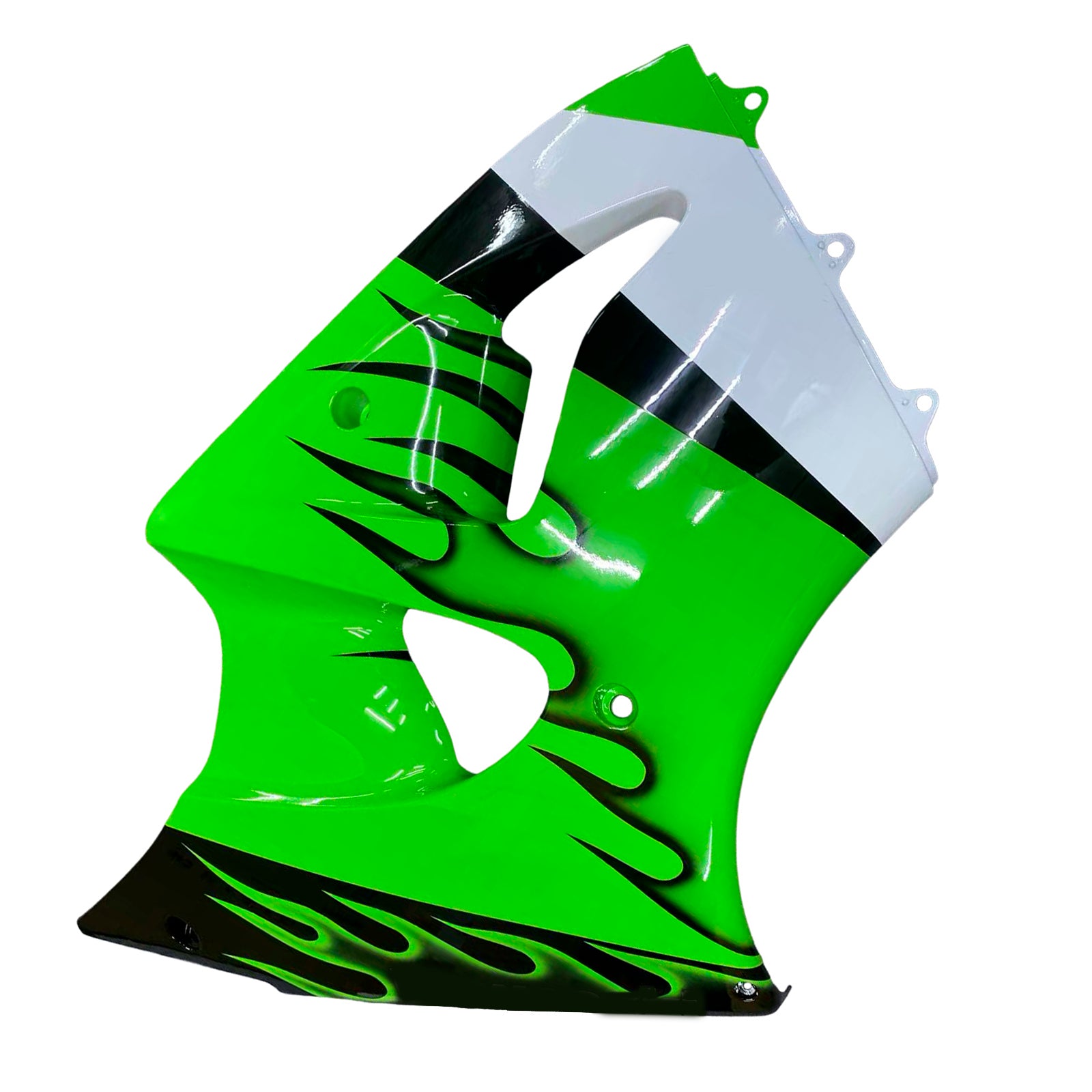 Amotopart 2000-2002 Kawasaki ZX6R 636 & 2005-2008 Kawasaki ZZR600 Black Light Green  Fairing Kit