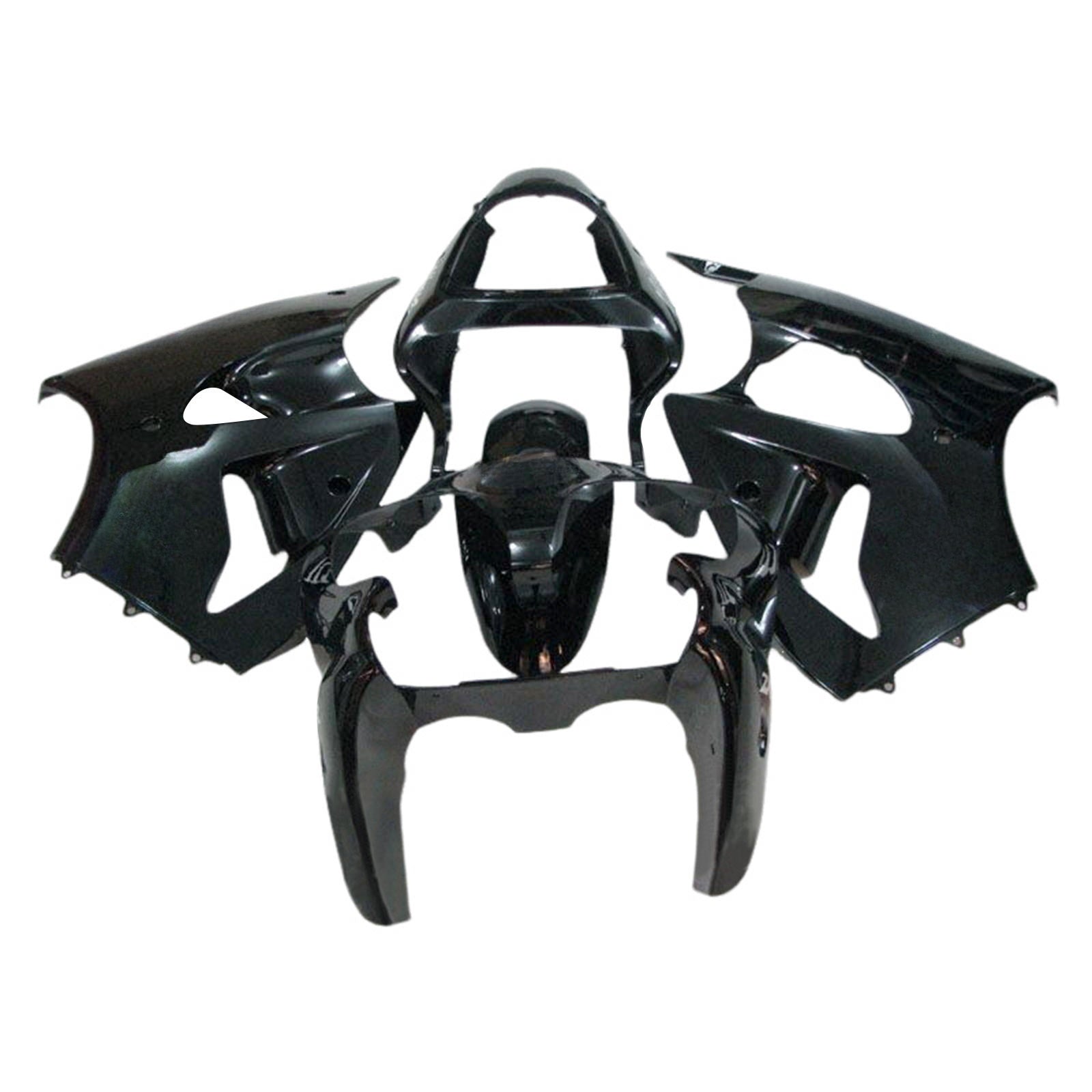 Amotopart 2000-2002 Kawasaki ZX6R 636 & 2005-2008 Kawasaki ZZR600 Black Fairing Kit