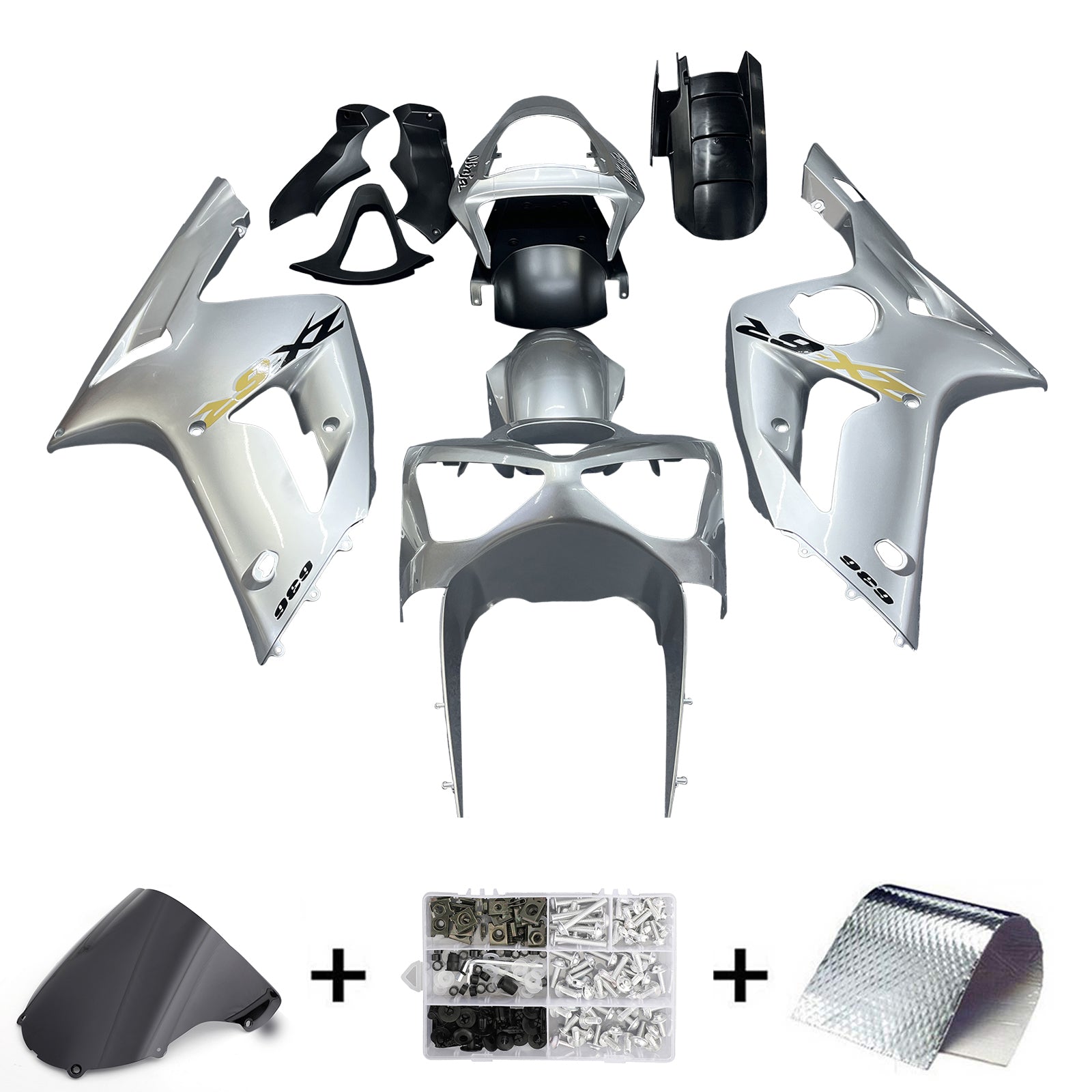 Amotopart 2003-2004 Kawasaki ZX6R Fairing Sliver Kit