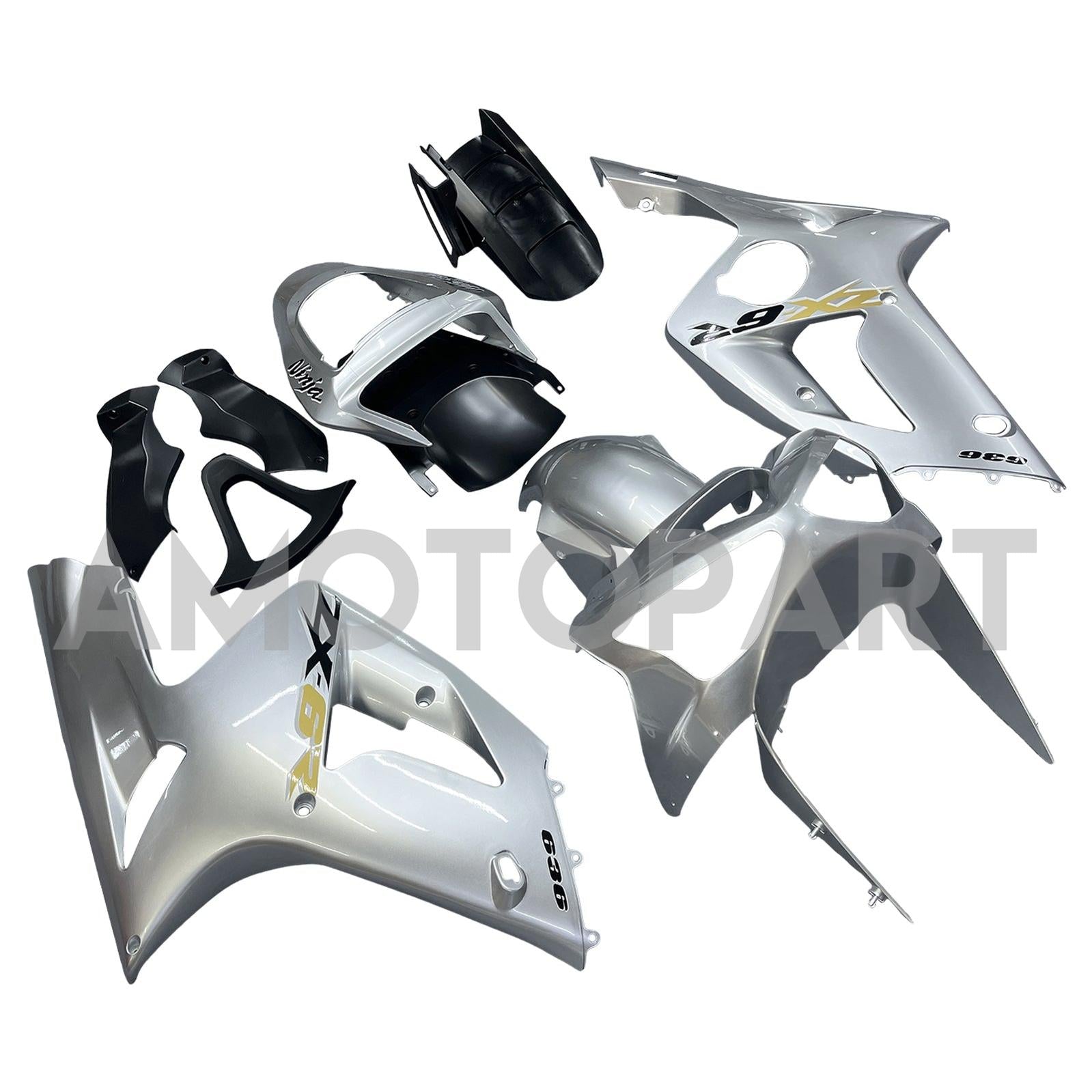 Amotopart 2003-2004 Kawasaki ZX6R Verkleidungs-Sliver-Kit