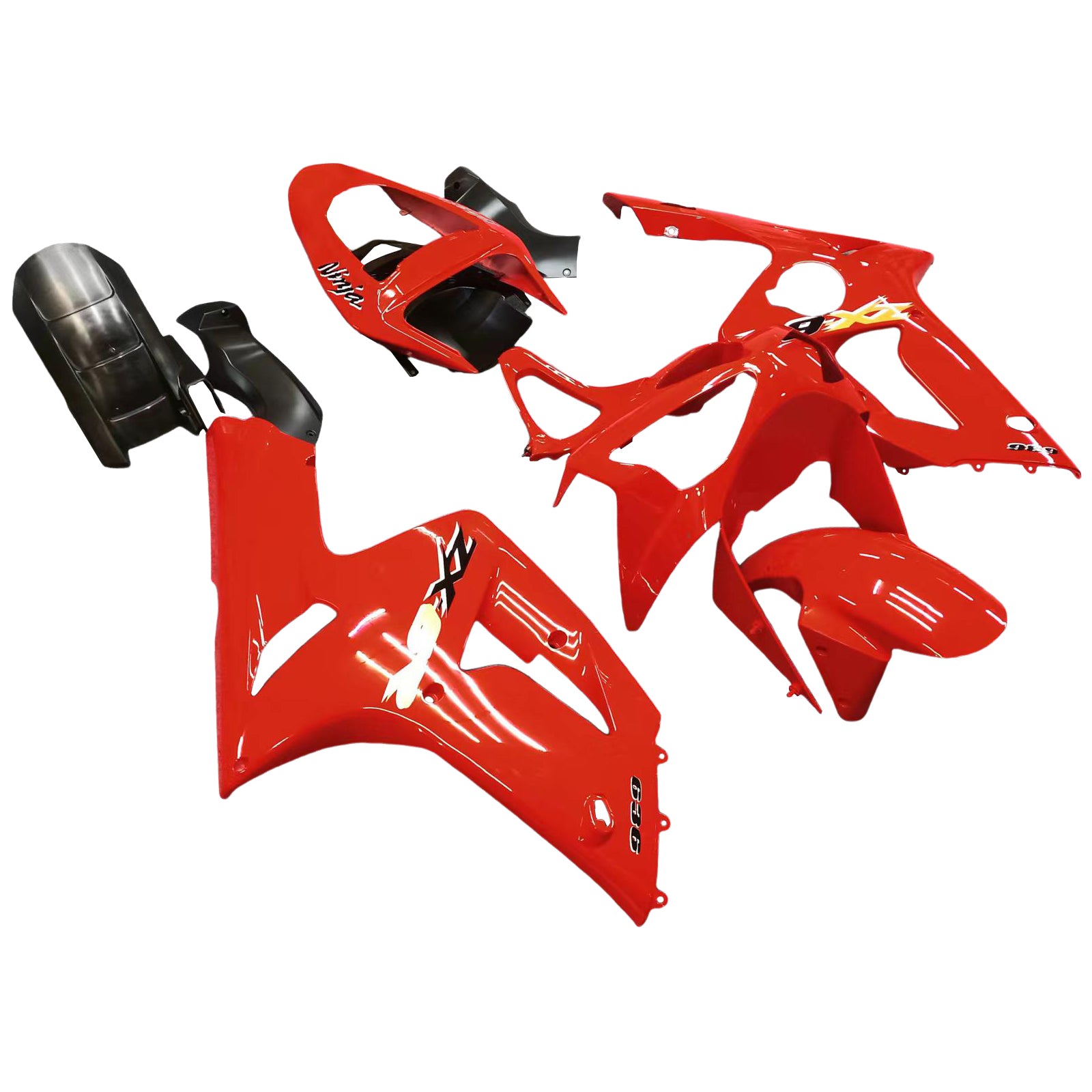 Amotopart 2003–2004 Kawasaki ZX6R Verkleidungsset, Rot