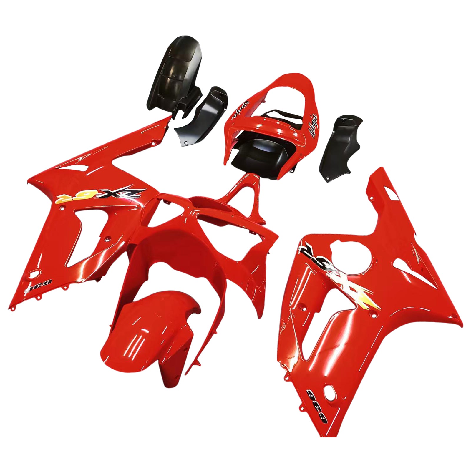 Amotopart 2003–2004 Kawasaki ZX6R Verkleidungsset, Rot