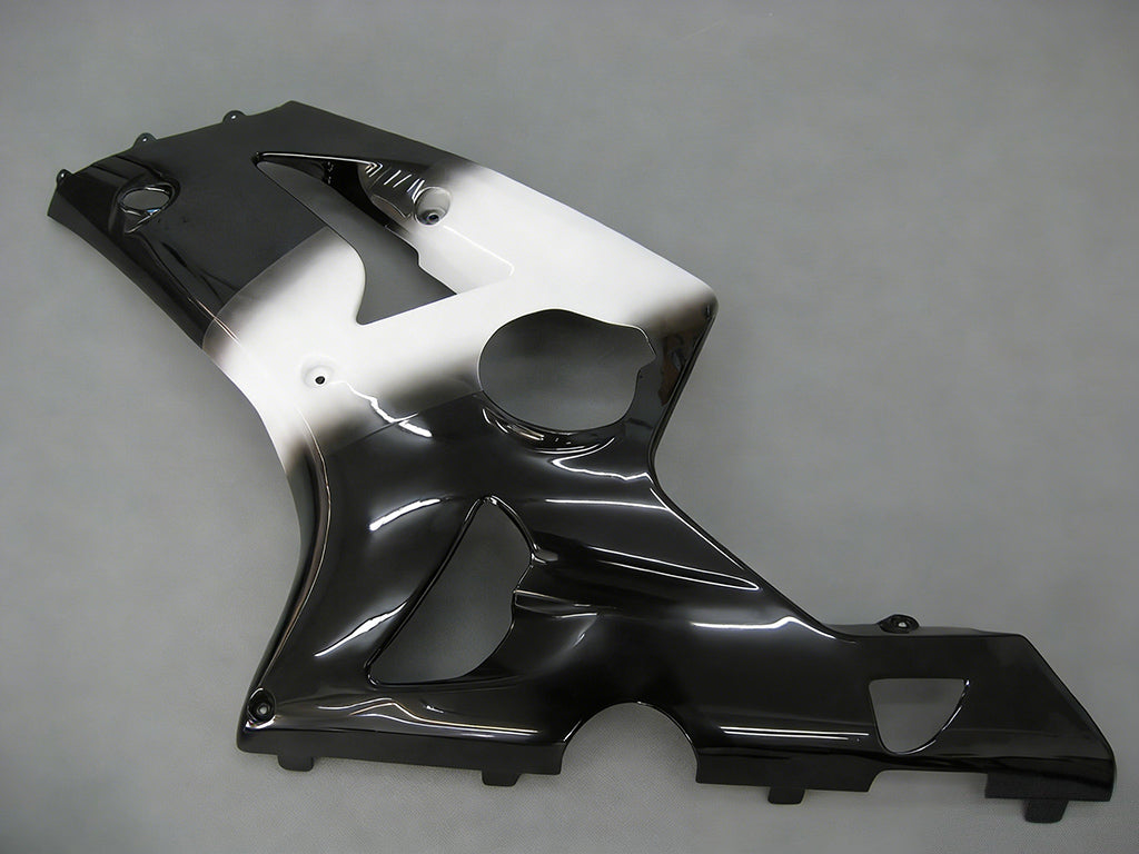 Amotopart 2003-2004 Kawasaki ZX6R Fairing Black&White Kit