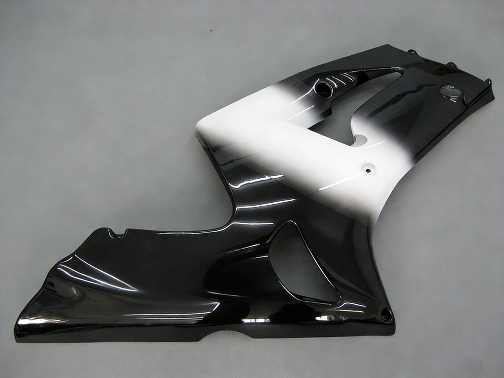 Amotopart 2003-2004 Kawasaki ZX6R Fairing Black&White Kit