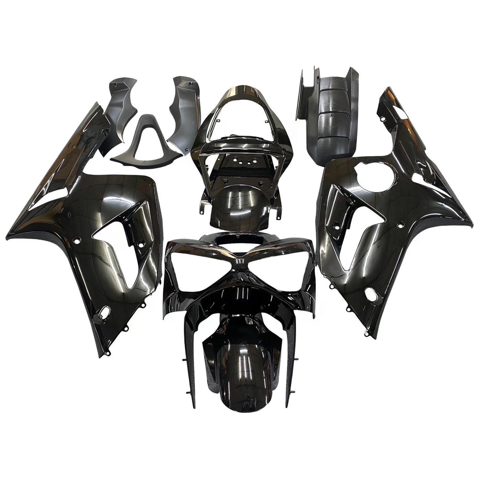 Amotopart 2003-2004 カワサキ ZX6R フェアリング ブラック キット