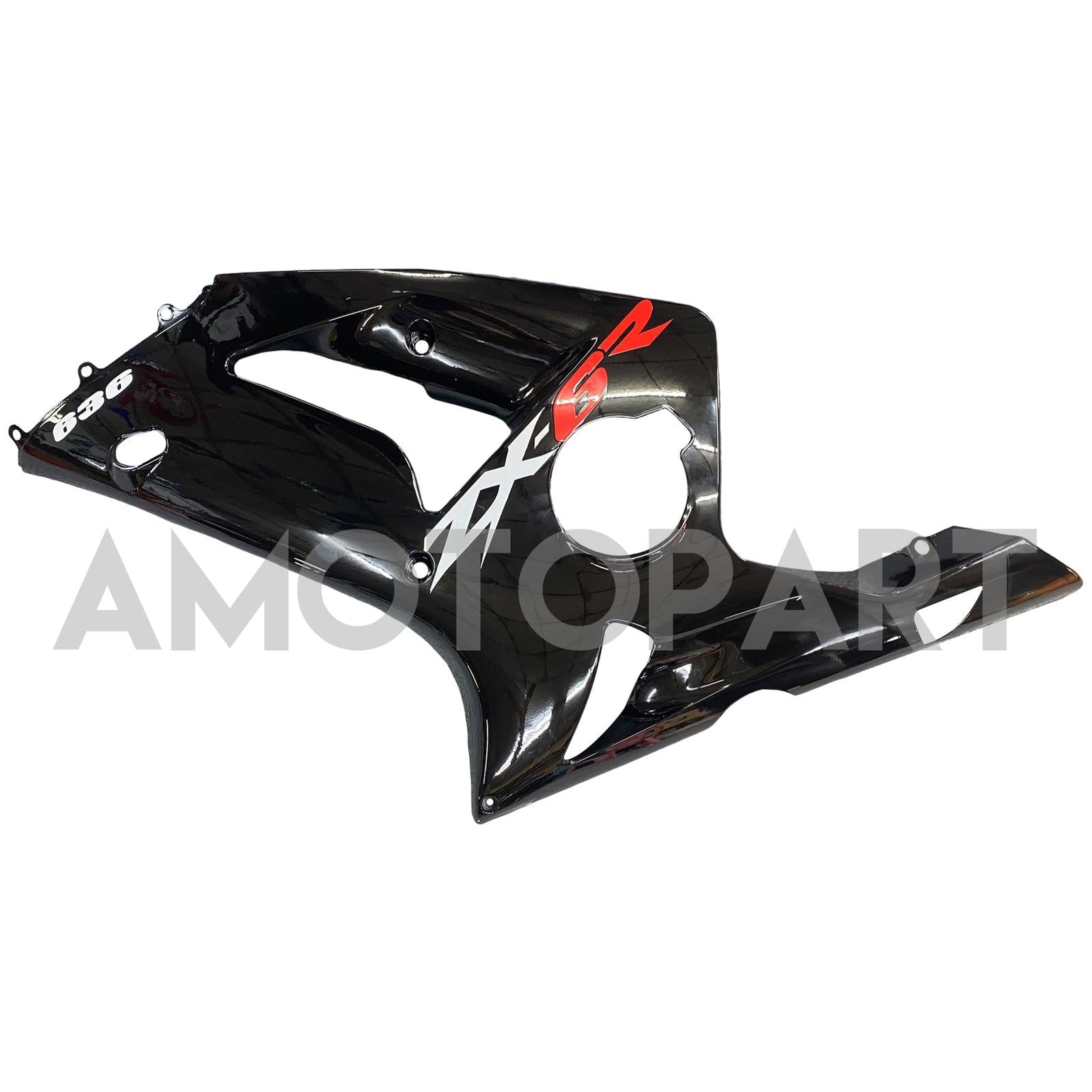 Amotopart 2003-2004 Kawasaki ZX6R Fairing Black Kit