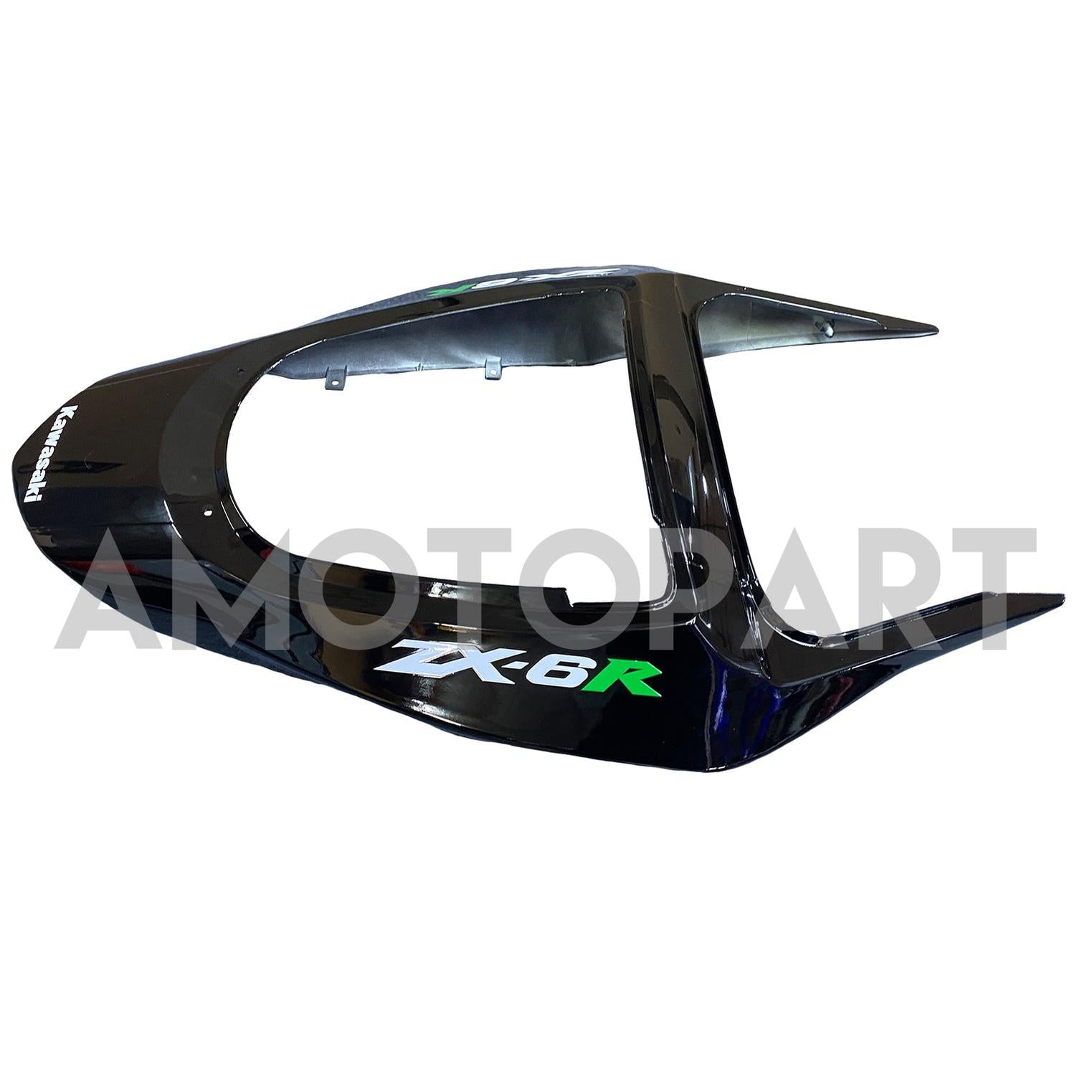 Amotopart 2003-2004 Kawasaki ZX6R kuien Black & Green Flame Kit