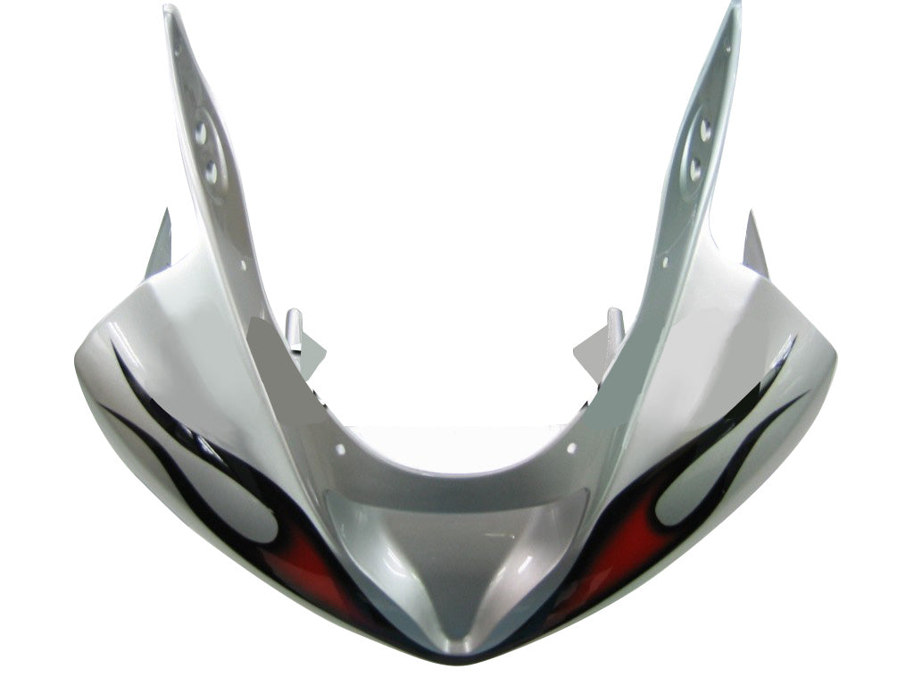 Amotopart 2003-2004 Kawasaki ZX6R Fairing Sliver&Red Kit