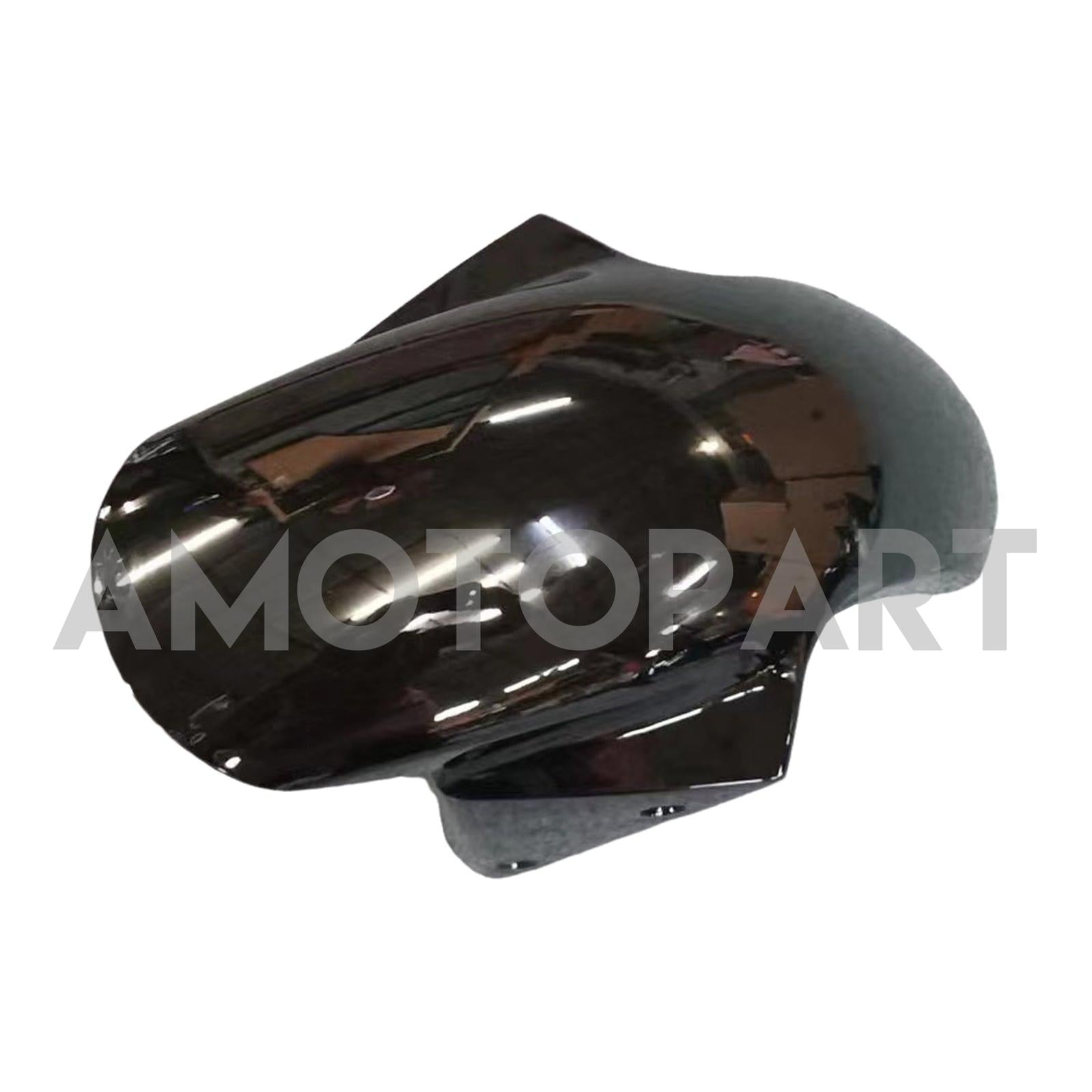 Amotopart 2003-2004 Kawasaki ZX6R Verkleidung schwarz mit rotem Flammen-Kit