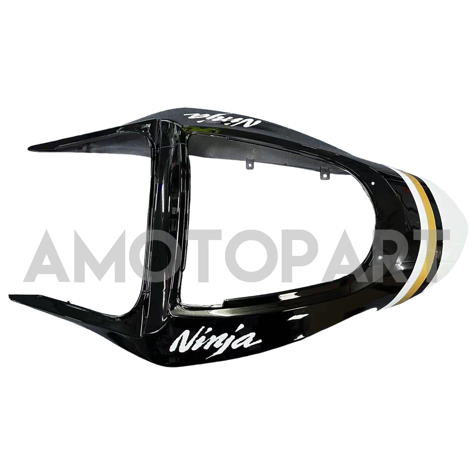 Amotopart 2003-2004 Kawasaki ZX6R Fairing Multi White Kit