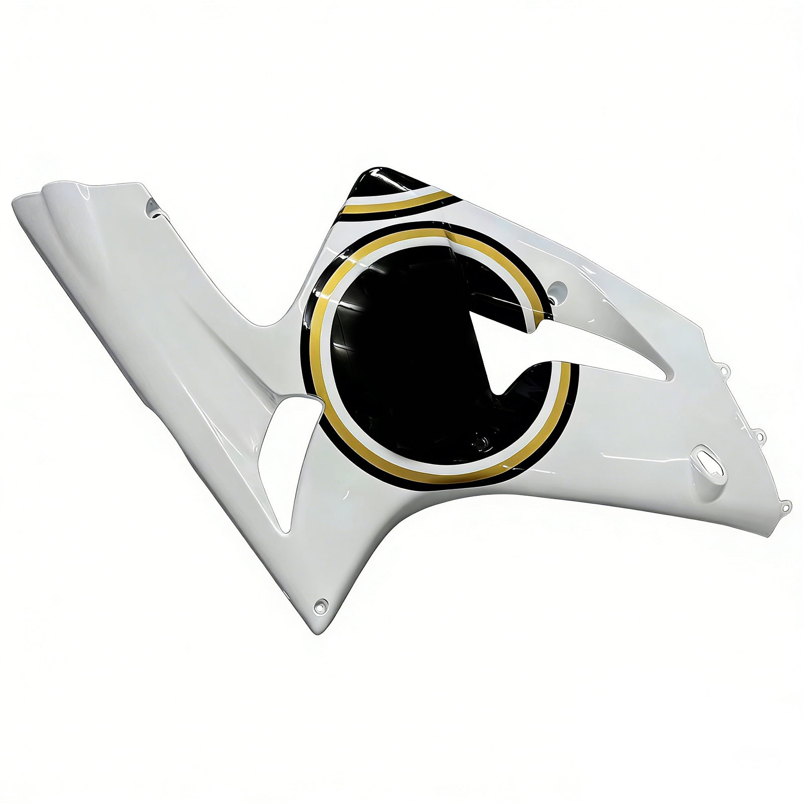 Amotopart 2003-2004 Kawasaki ZX6R Fairing Multi White Kit