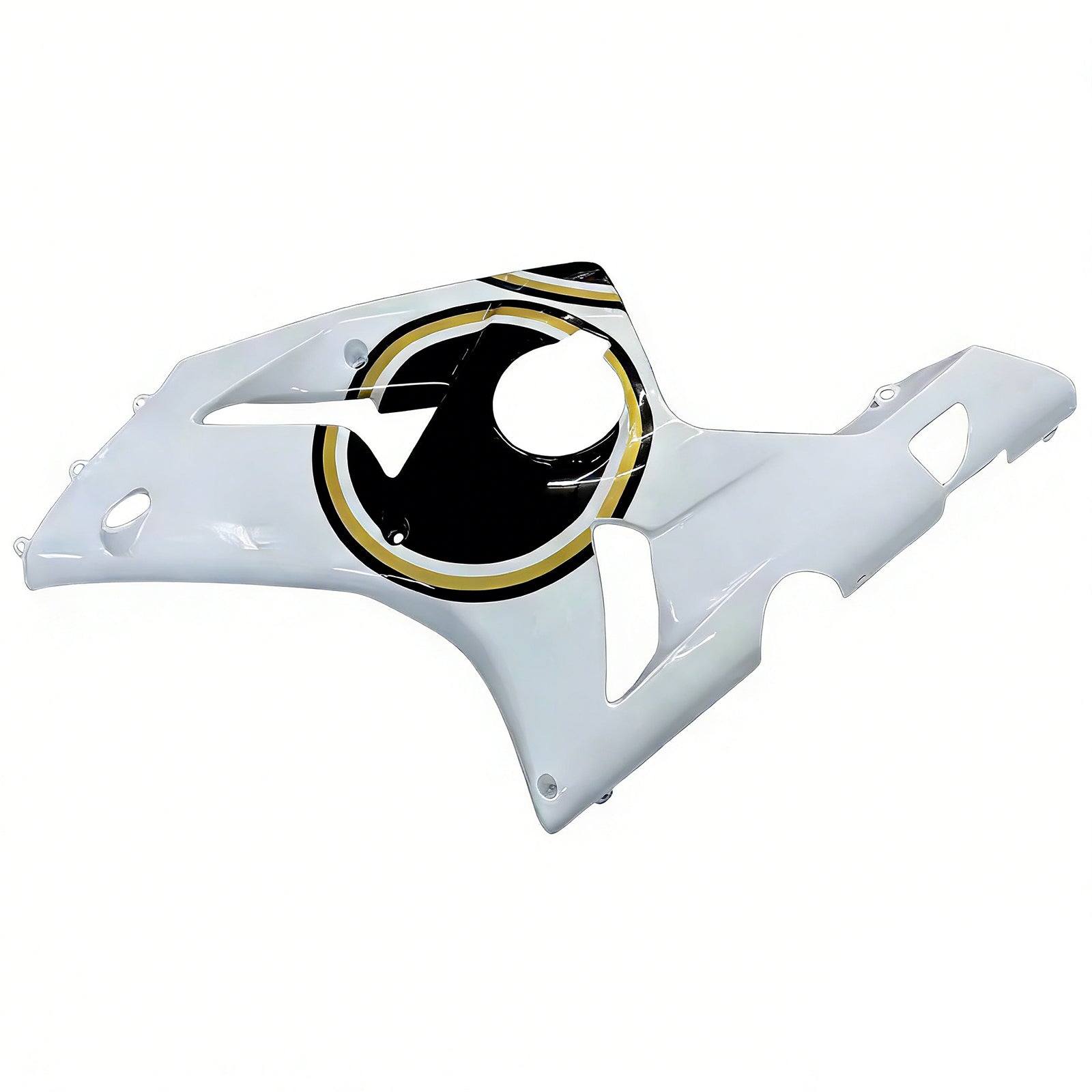 Amotopart 2003-2004 Kawasaki ZX6R Fairing Multi White Kit