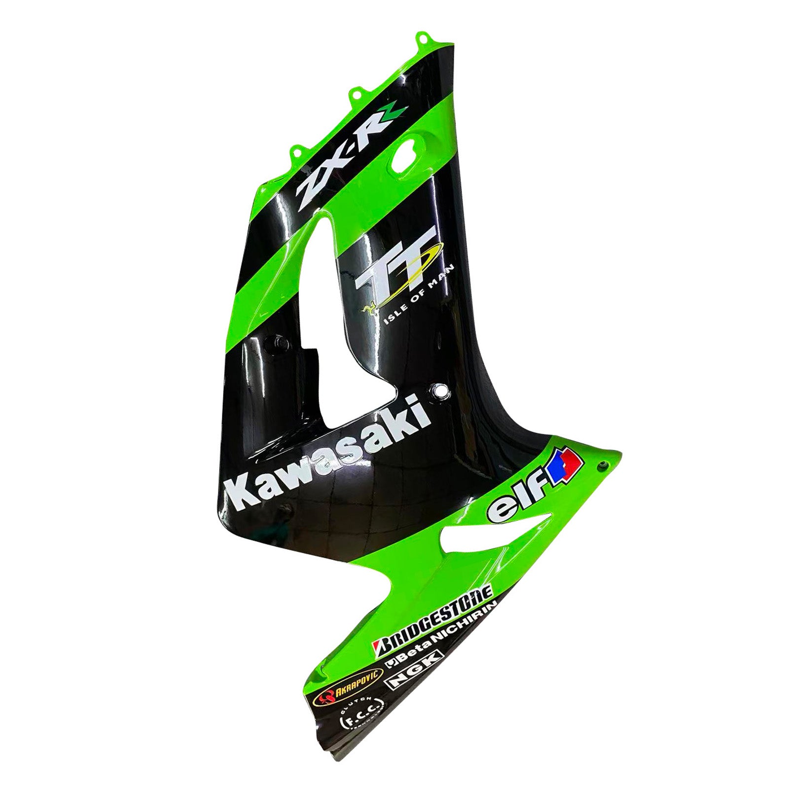 Amotopart 2003-2004 Kawasaki Zx6r Fairing Green & Black Kit