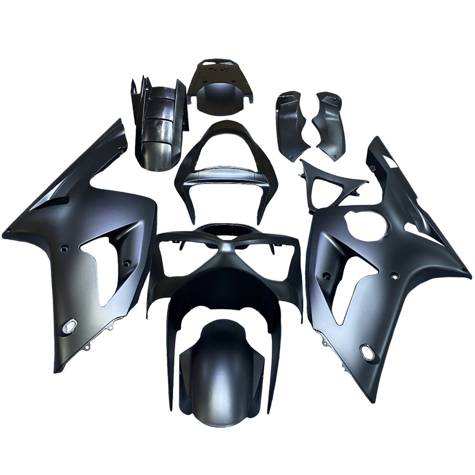 Amotopart 2003-2004 Kawasaki Zx6R 636 Kit de carenado negro