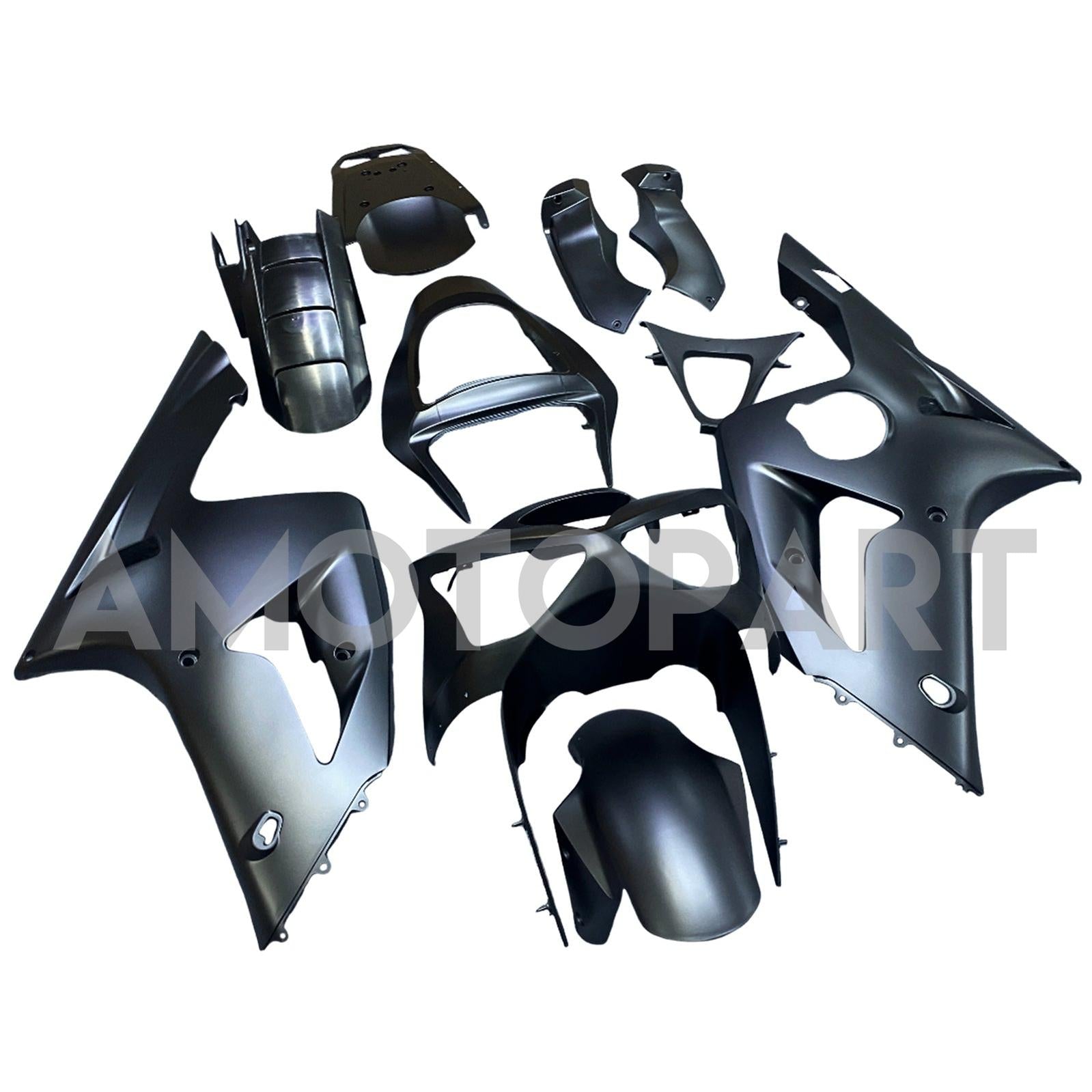 Amotopart 2003-2004 Kawasaki ZX6R 636 Schwarzverkleidungskit