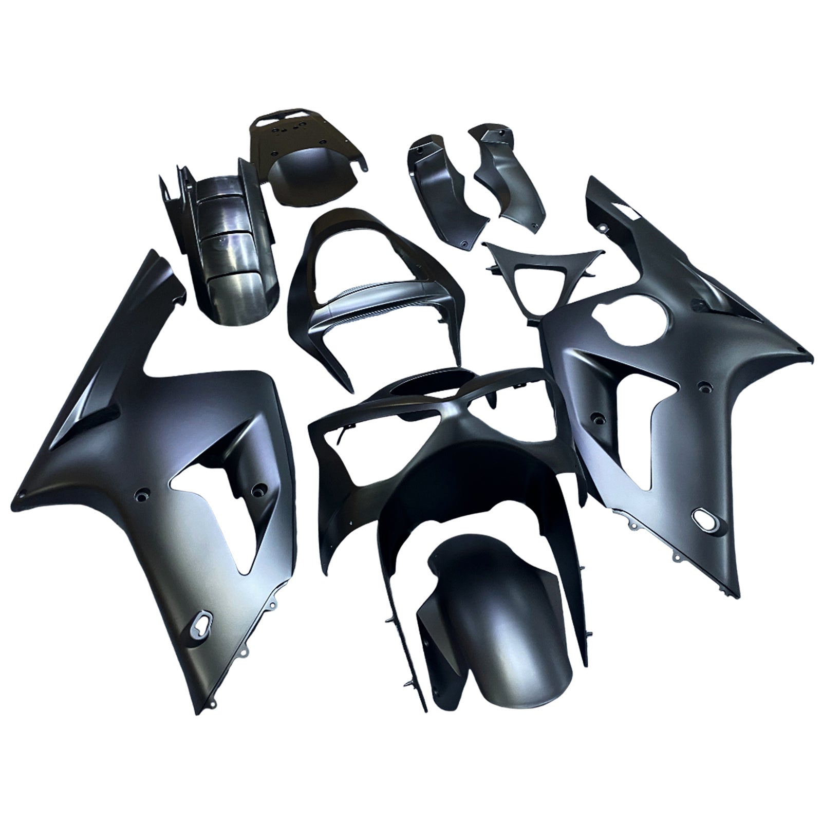 Amotopart 2003-2004 Kawasaki Zx6R 636 Black Fairing Kit