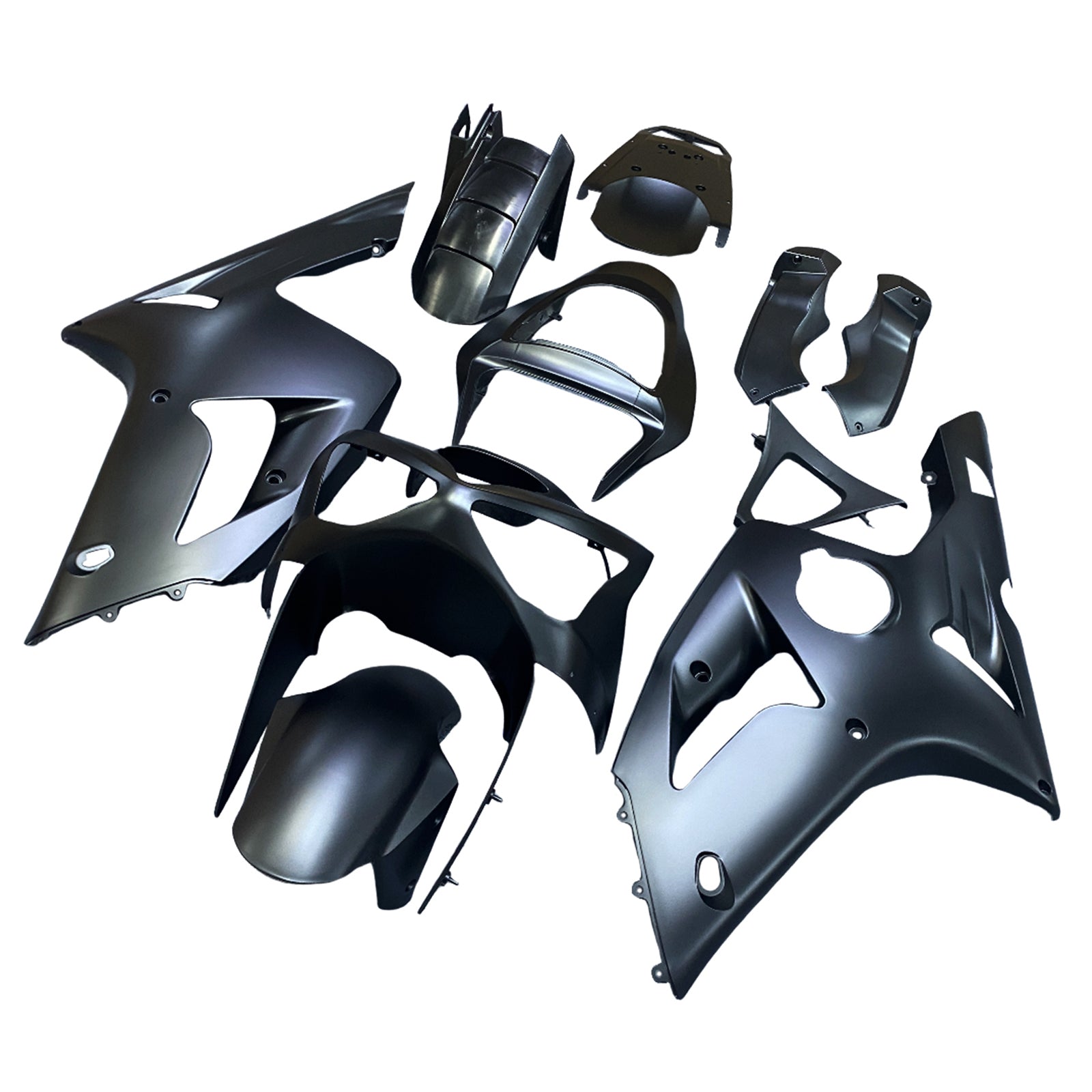 Amotopart 2003-2004 Kawasaki Zx6R 636 Black Fairing Kit