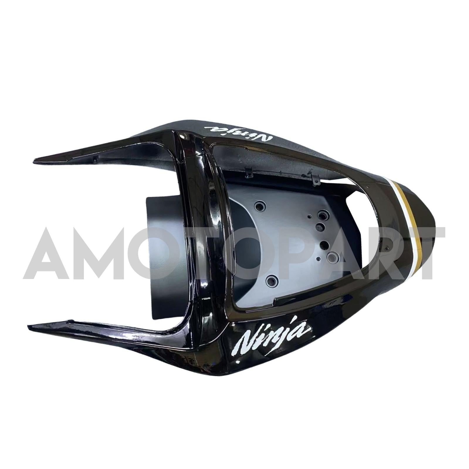 Amotopart 2003-2004 Kawasaki ZX6R 636 Black White Fairing Zestaw