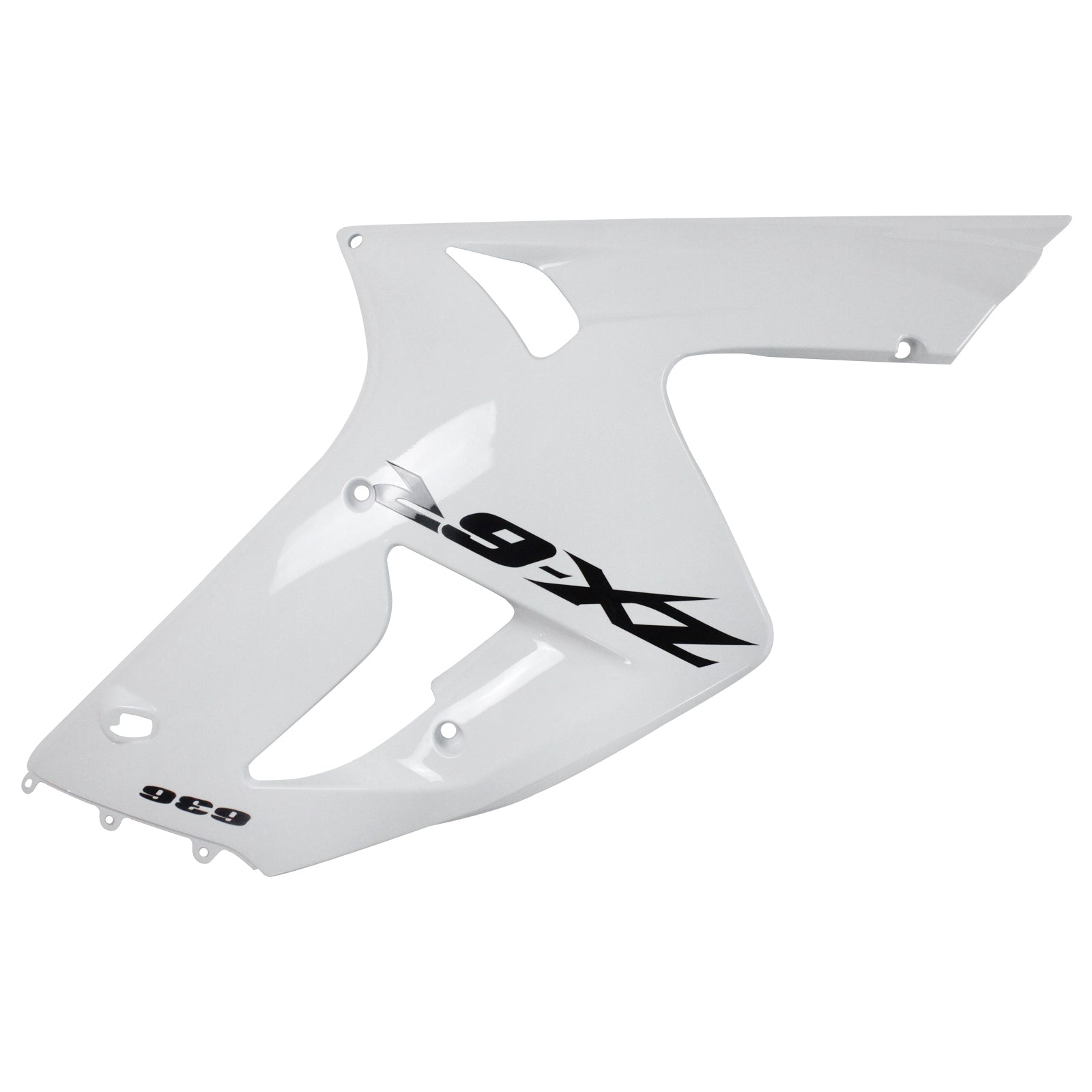 Amotopart 2003-2004 Kawasaki Zx6R 636 Kit de carénage blanc avec logo noir