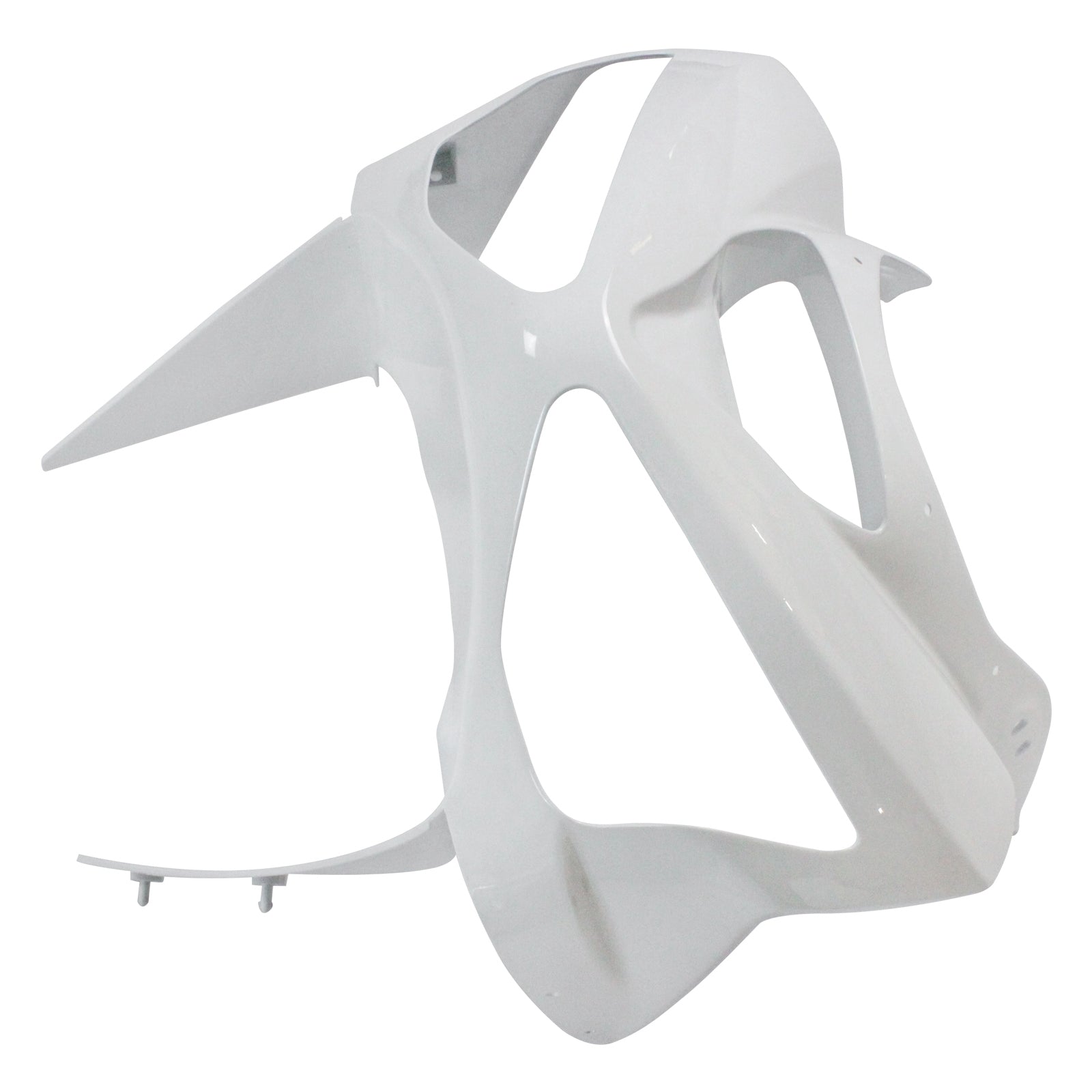 Amotopart 2003-2004 Kawasaki Zx6R 636 White Fairing Kit With Black Logo