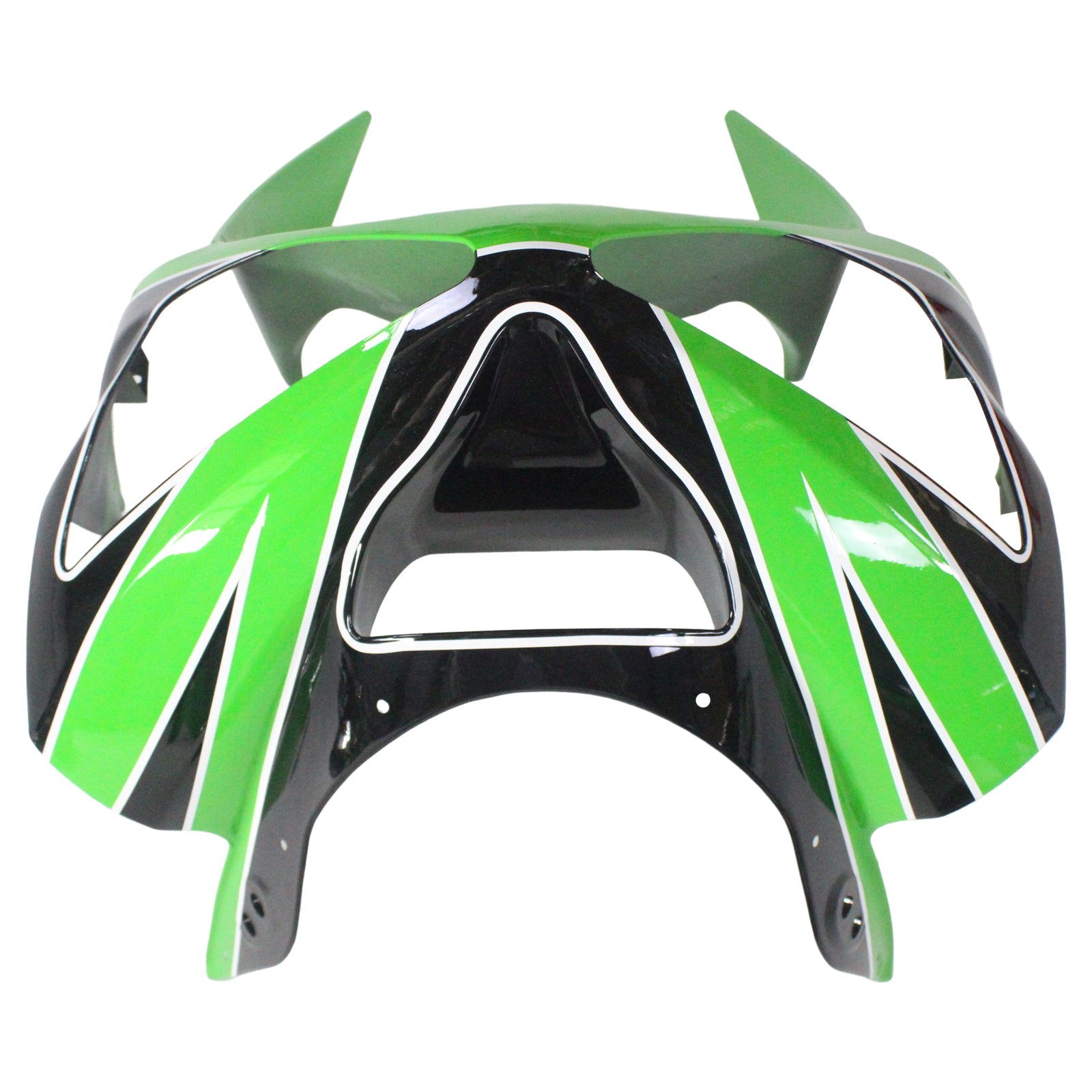 Amotopart 2003-2004 Kawasaki ZX6R 636 Black Green Fairing Kit