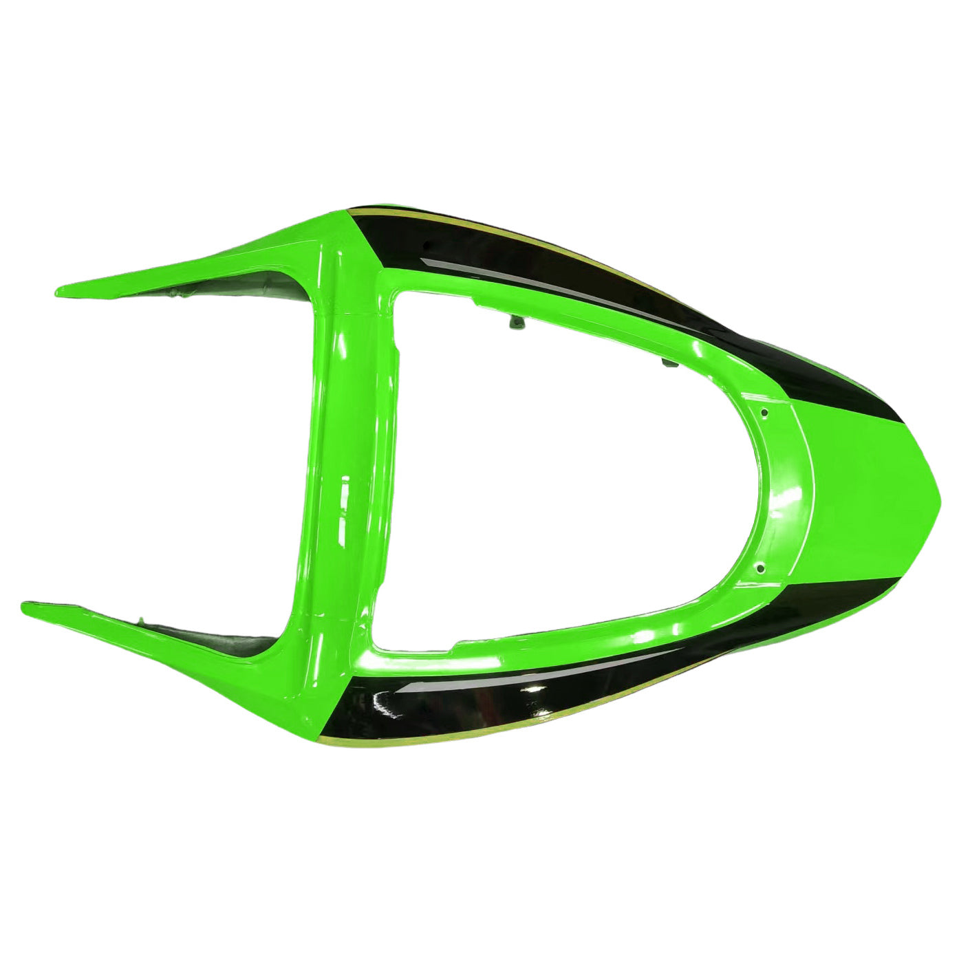 Amotopart 2003-2004 ZX6R 636 Kawasaki Grün&Schwarzes Style1 Verkleidungsset