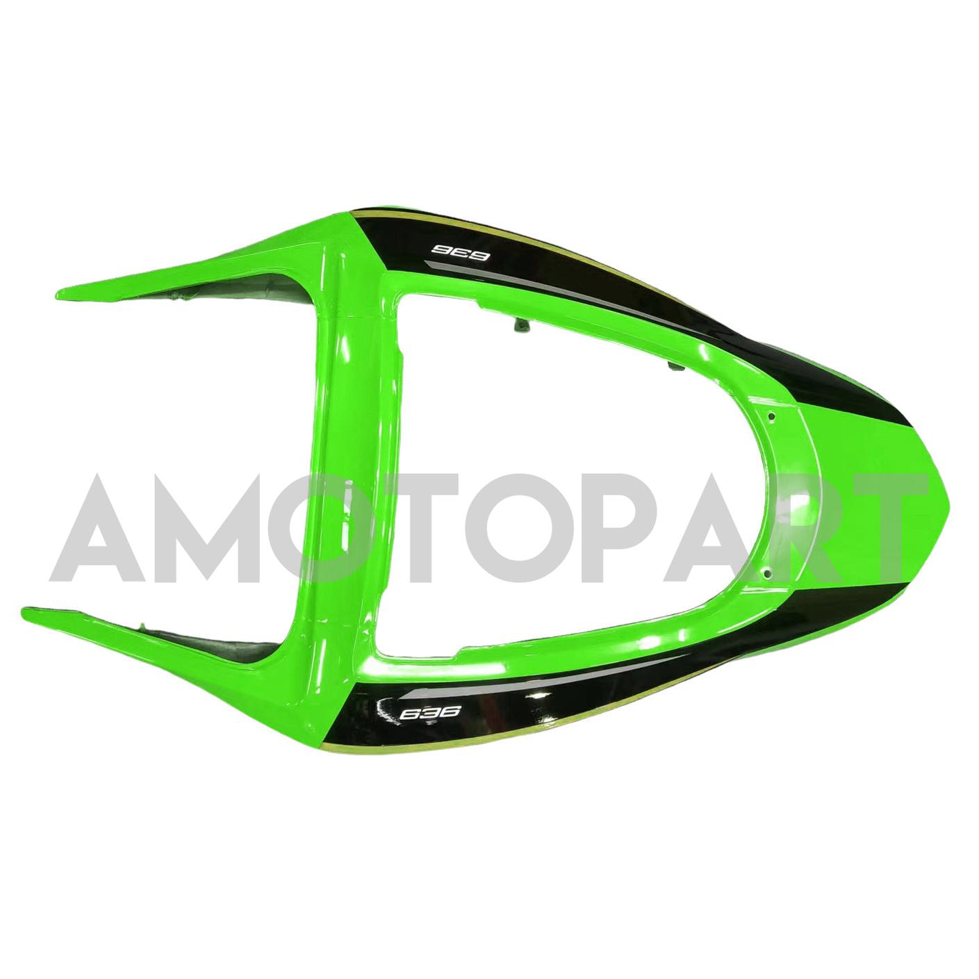 Amotopart 2003-2004 ZX6R 636 Kawasaki Kit carena verde e nero stile 1