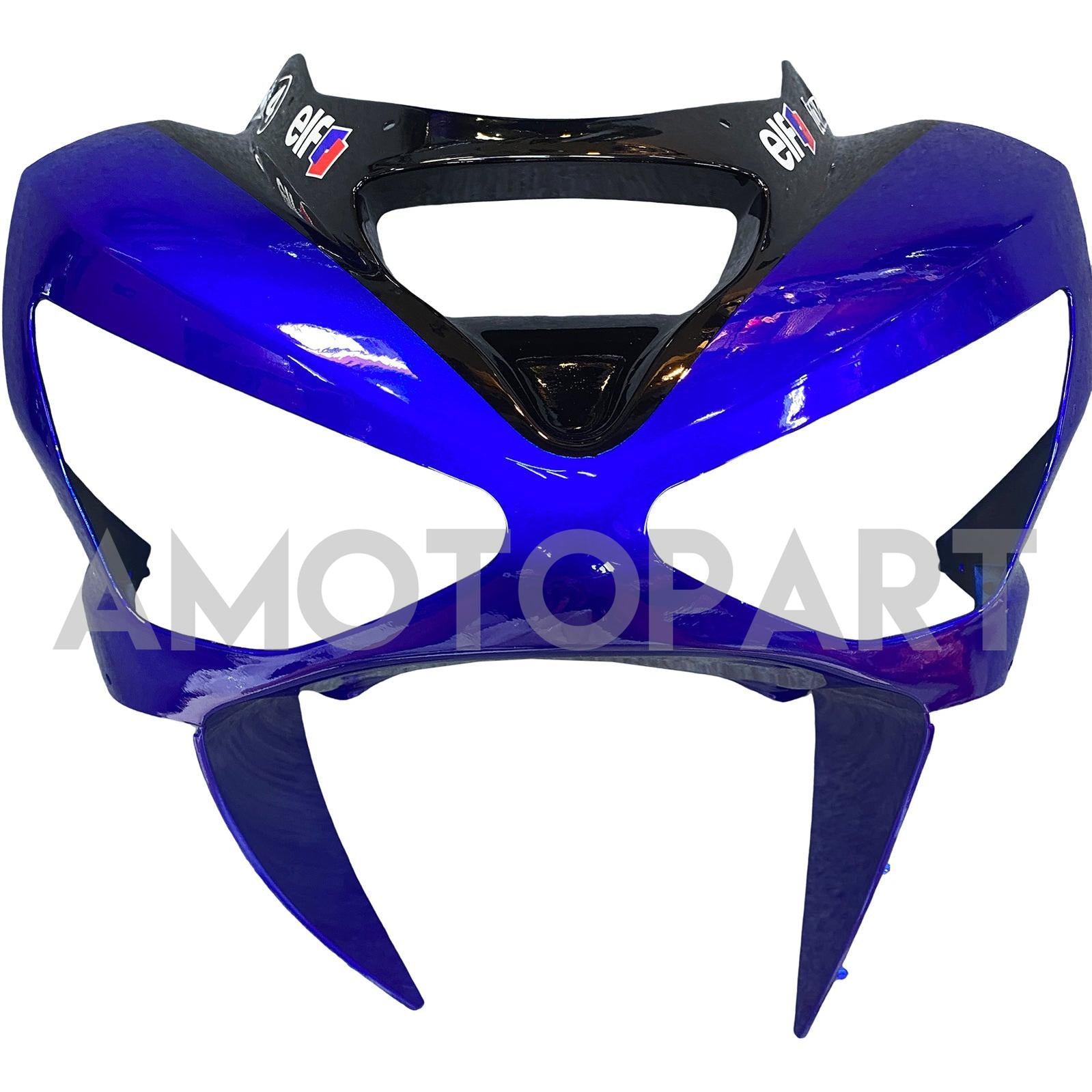Amotopart 2003-2004 ZX6R 636 Kawasaki ブルー&ブラック モンスターロゴフェアリングキット付き