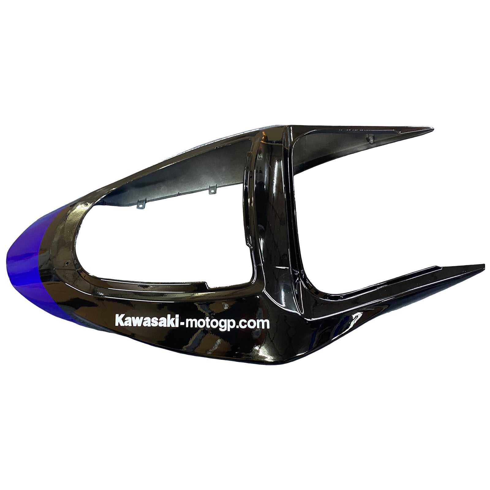 Amotopart 2003–2004 ZX6R 636 Kawasaki Blau und Schwarz mit Monster-Logo-Verkleidungsset