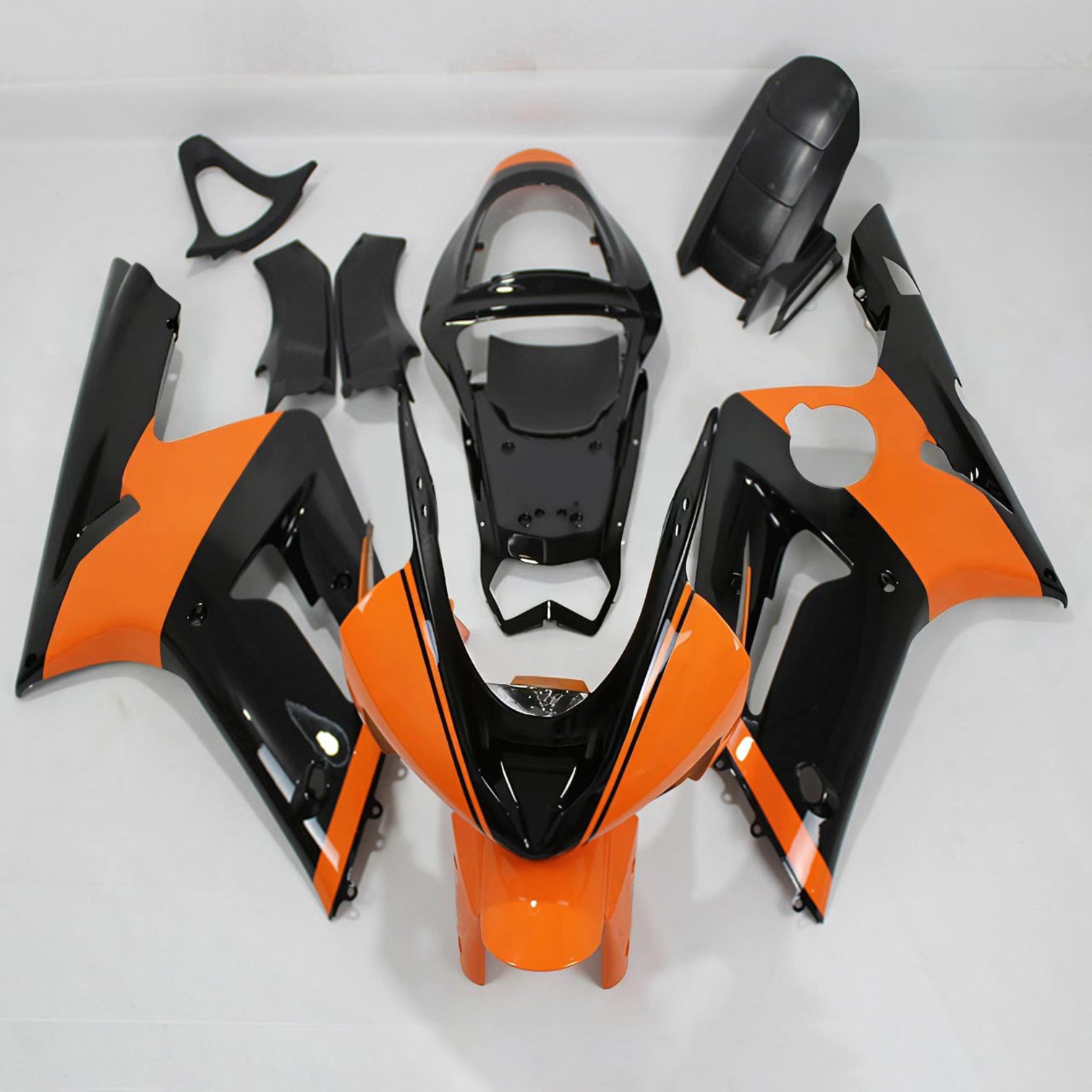 Amotopart 2003-2004 ZX6R 636 Kawasaki Orange&Black Fairing Kit