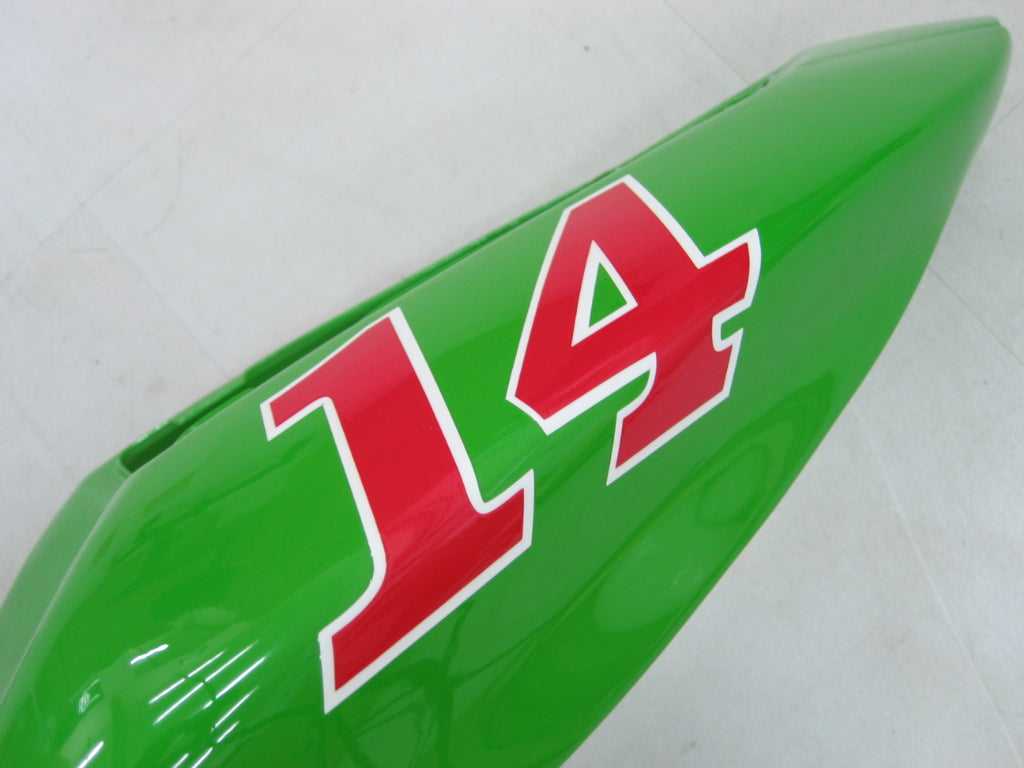 Amotopart 2005-2006 Kawasaki ZX6R 636 Black Green Fairing Kit
