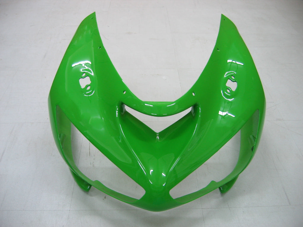 Amotopart 2005-2006 Kawasaki ZX6R 636 Black Green Fairing Kit