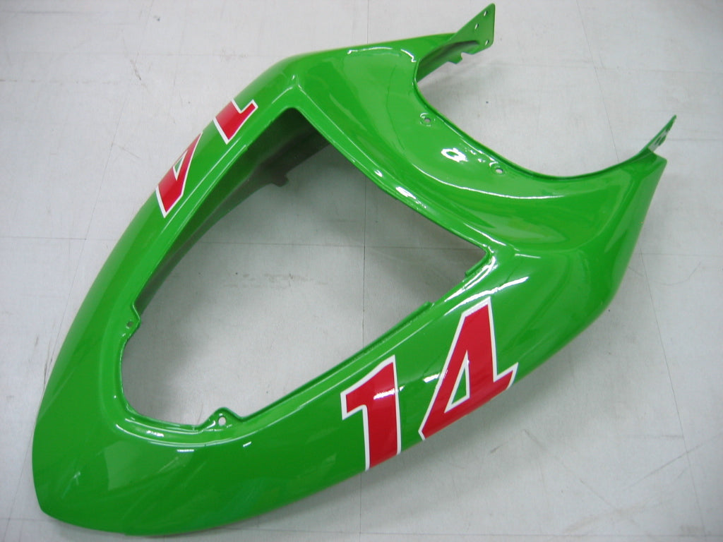 Amotopart 2005-2006 Kawasaki ZX6R 636 Black Green Fairing Kit