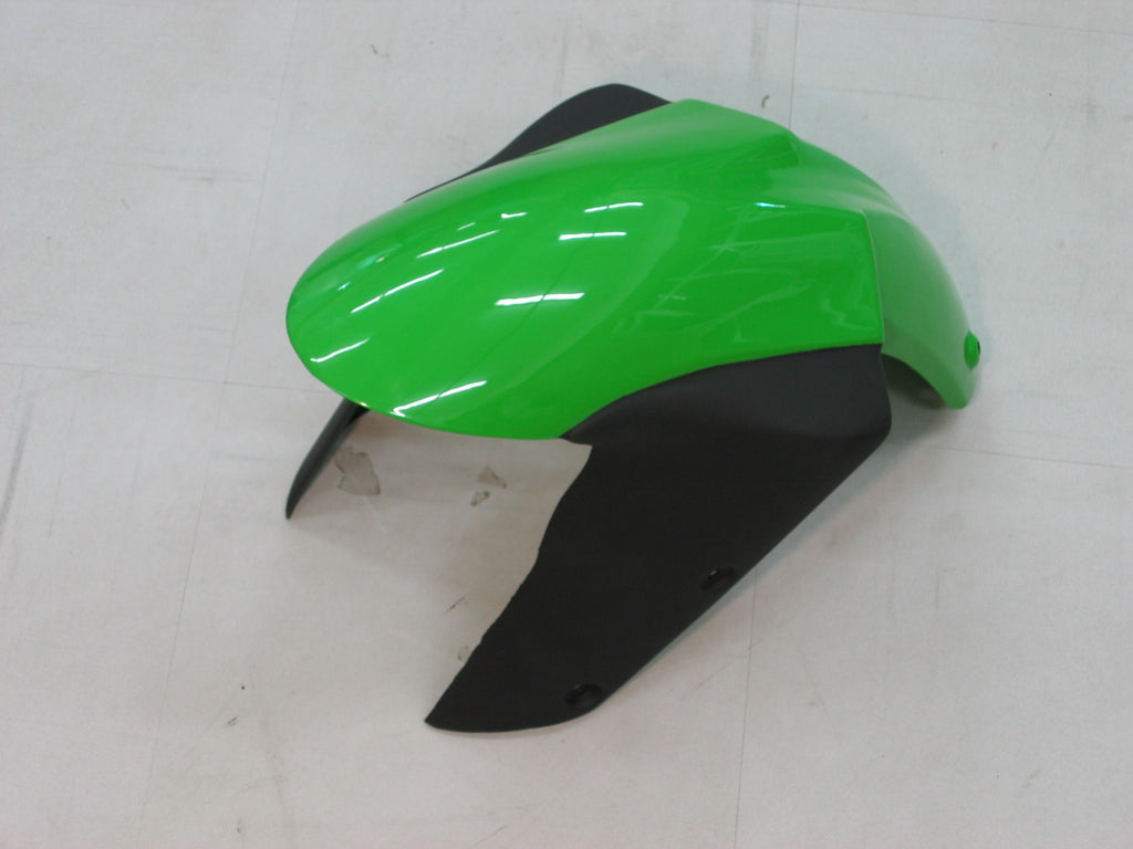 Amotopart 2005-2006 Kawasaki ZX6R 636 Green Black Fairing Kit