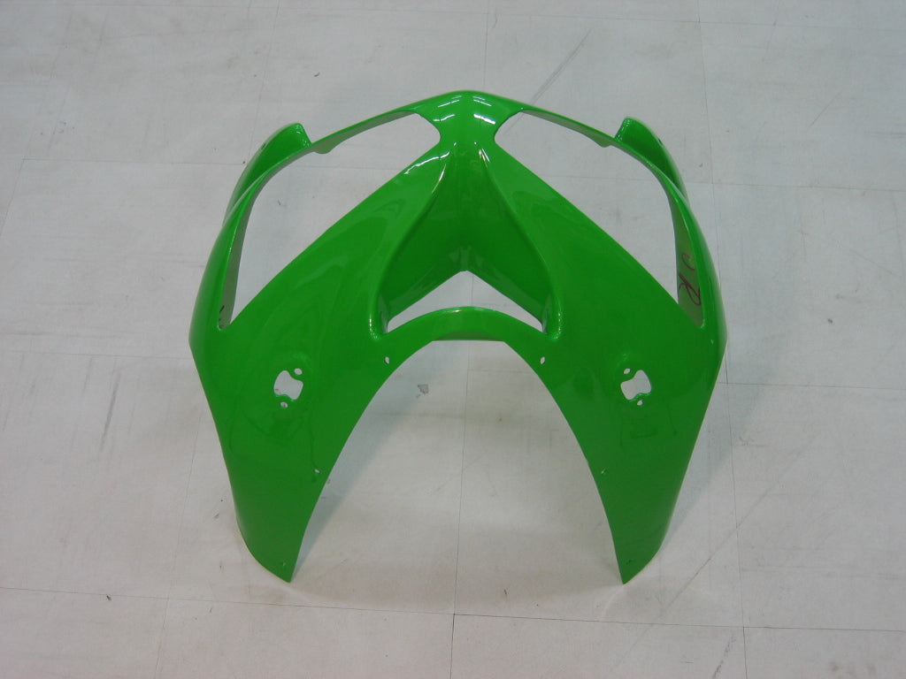 Amotopart 2005-2006 Kawasaki ZX6R 636 Green Black Fairing Kit