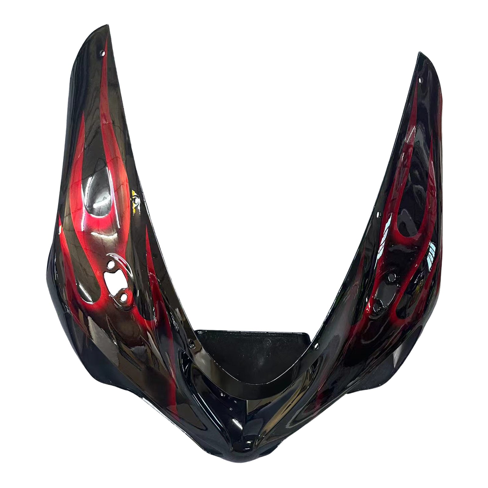 Amotopart 2005-2006 Kawasaki ZX6R 636 Black & Red Fairing Zestaw