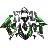 Amotopart 2005-2006 Kawasaki ZX6R 636 Fairing Green&Black Kit