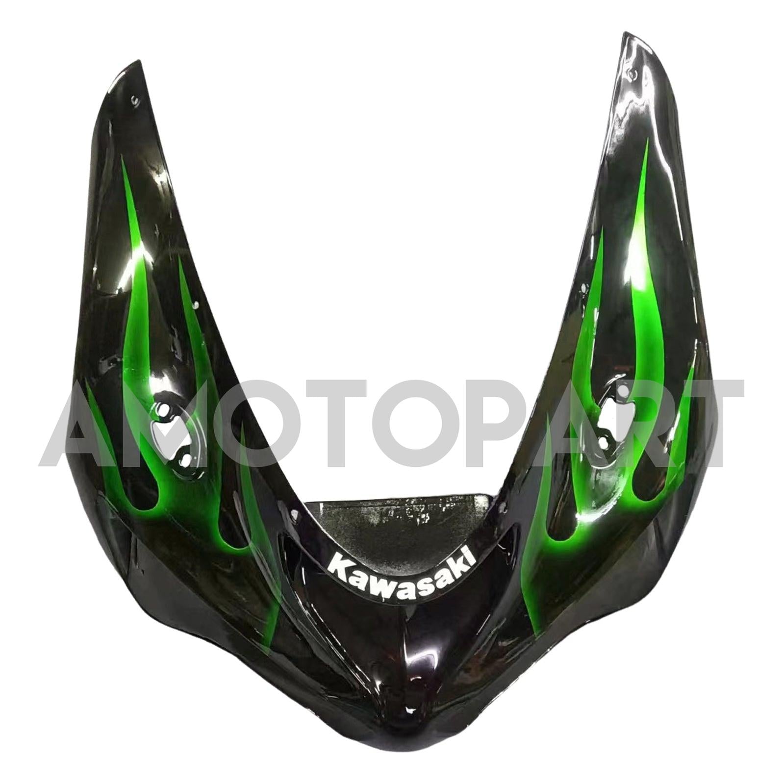 Amotopart 2005-2006 Kawasaki ZX6R 636 Fairing Green & Black Kit