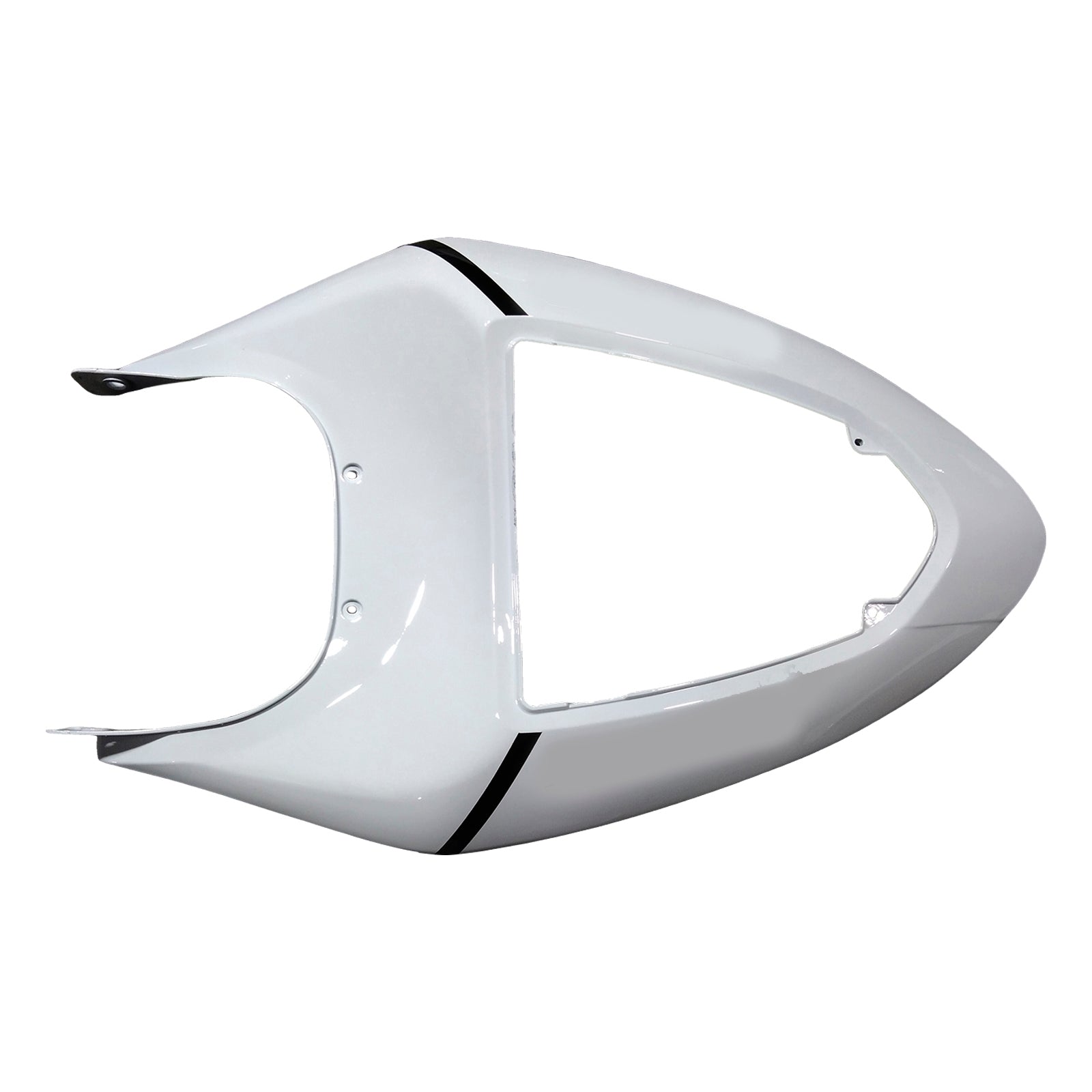 Amotopart 2005-2006 Kawasaki ZX6R 636 White Black Fairing Kit